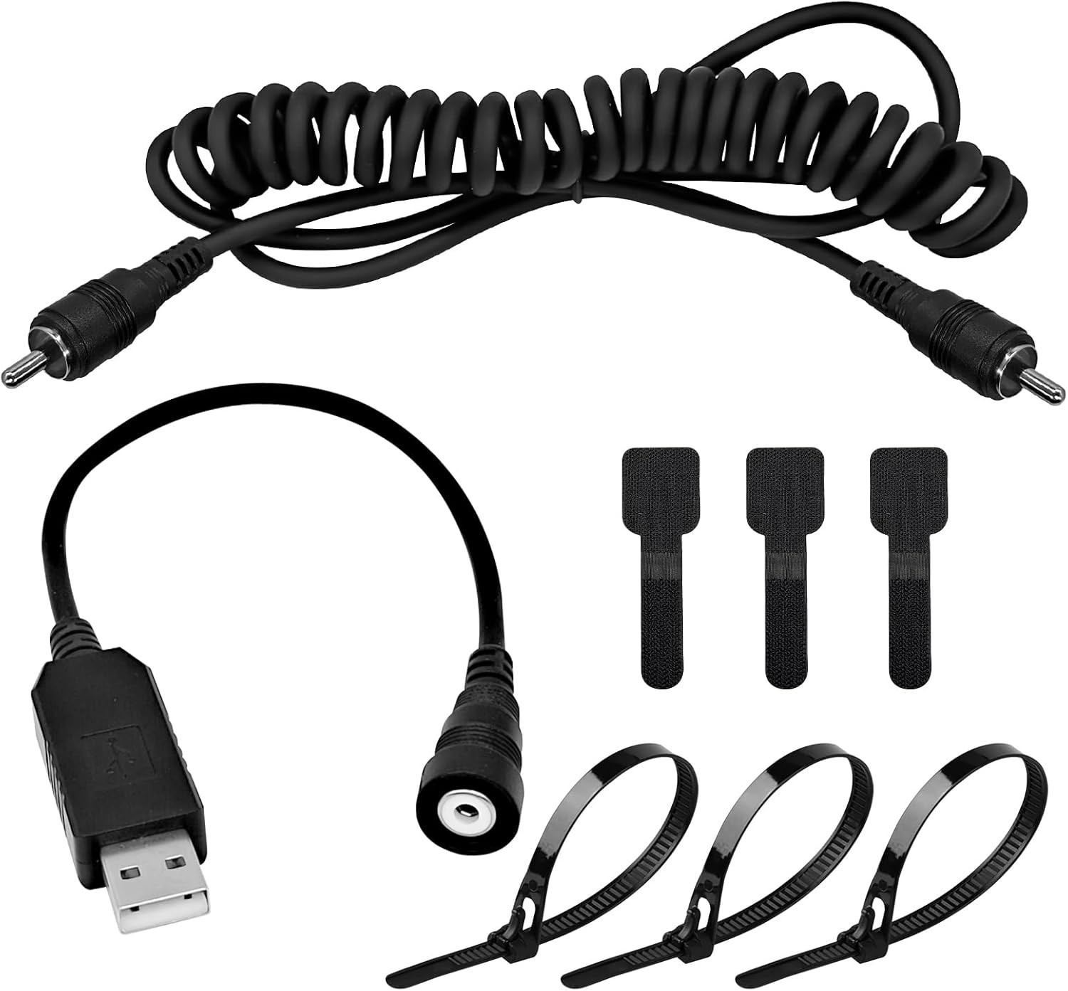USB Port Snowmobile Heated Helmet Connector, 12v USB RCA Plug Heated Cord