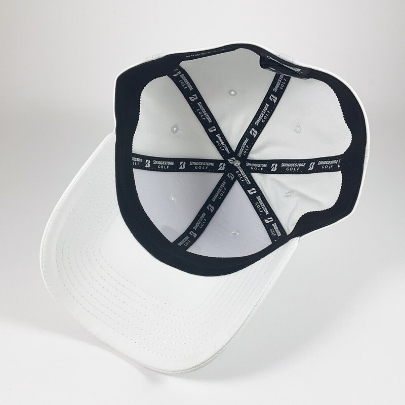 BRIDGESTONE GOLF MENS NEW ERA 39THIRTY FITTED CAP HAT M/L WHITE NEW w/ TAG 2177