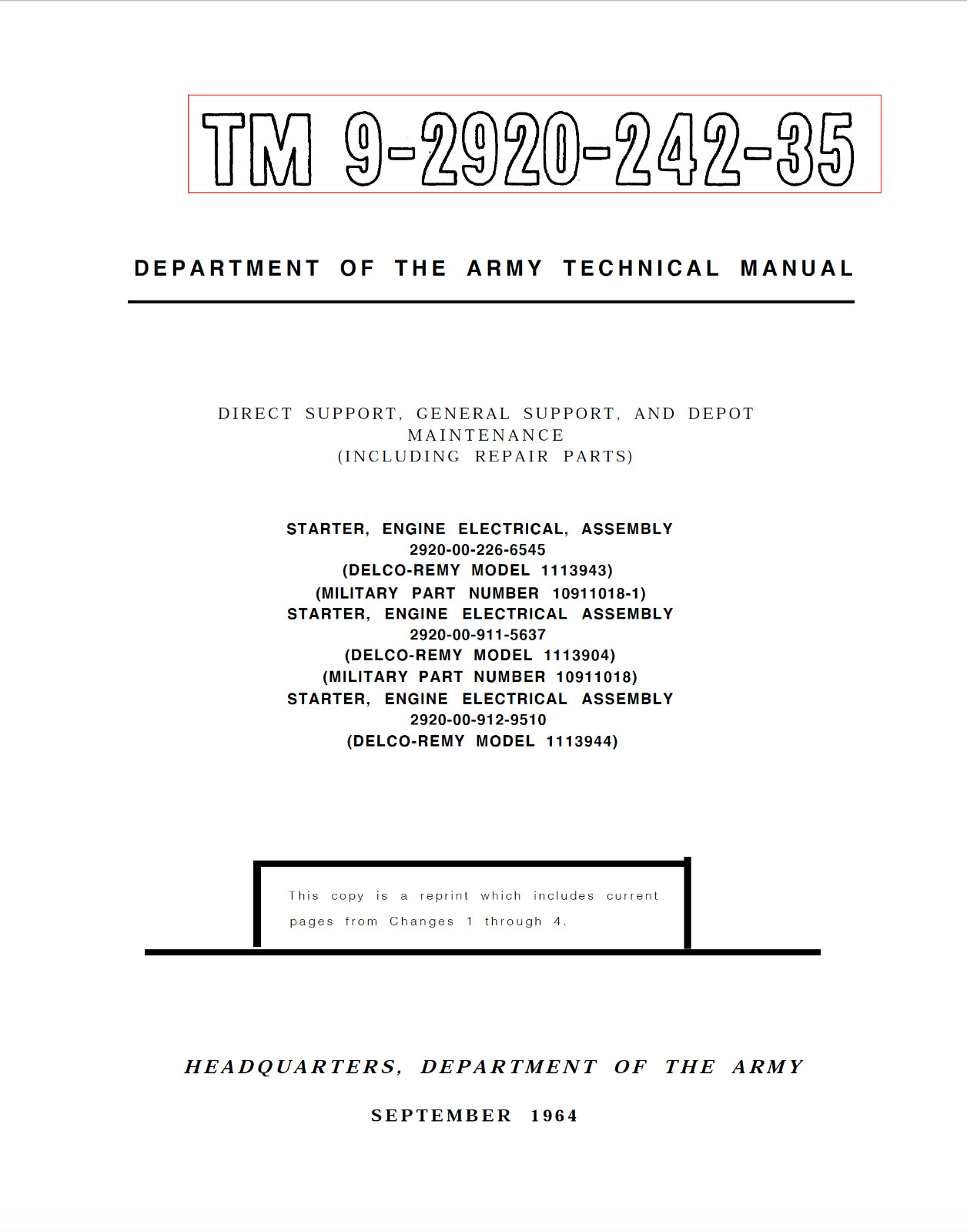 118 Page 1964 Delco Remy GMC Starter 1113943 1113904 1113944 Repair Manual on CD