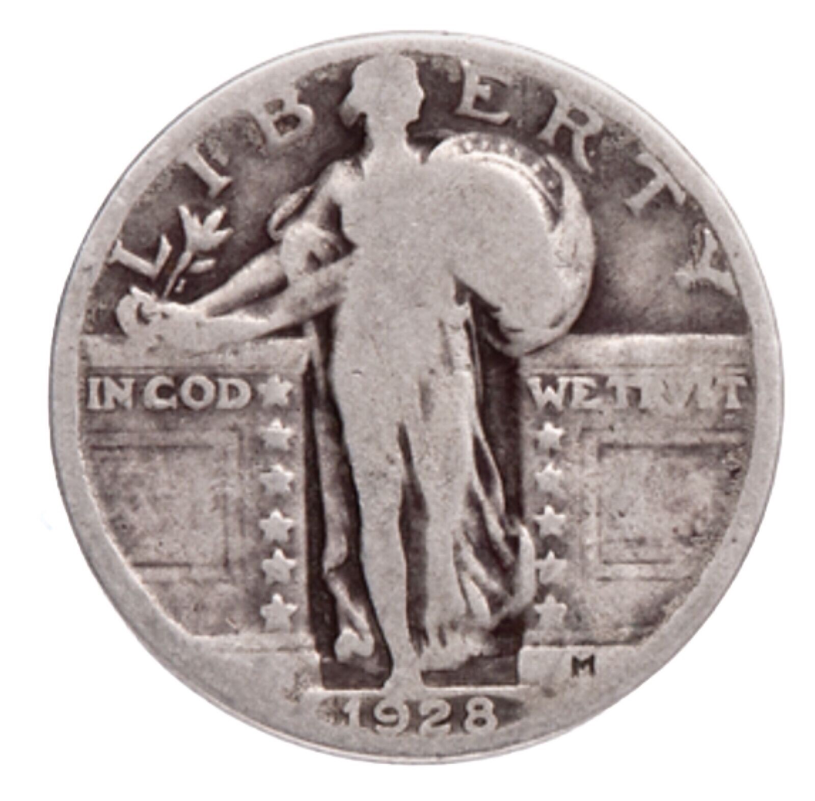 1928-P Standing Liberty Quarter Silver BEST VALUE ON EBAY READABLE DATE Free SH!
