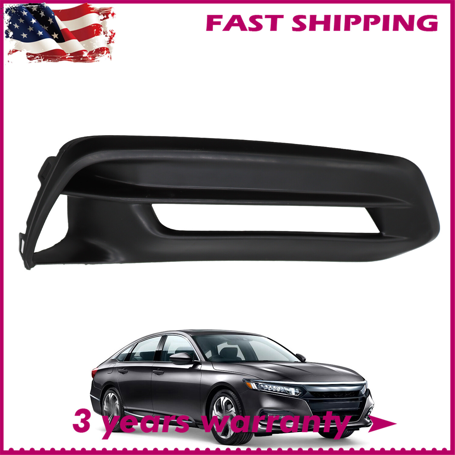 For 2018-2020 Honda Accord Sedan Right Passenger Side Fog Light Lamp Bezel Cover
