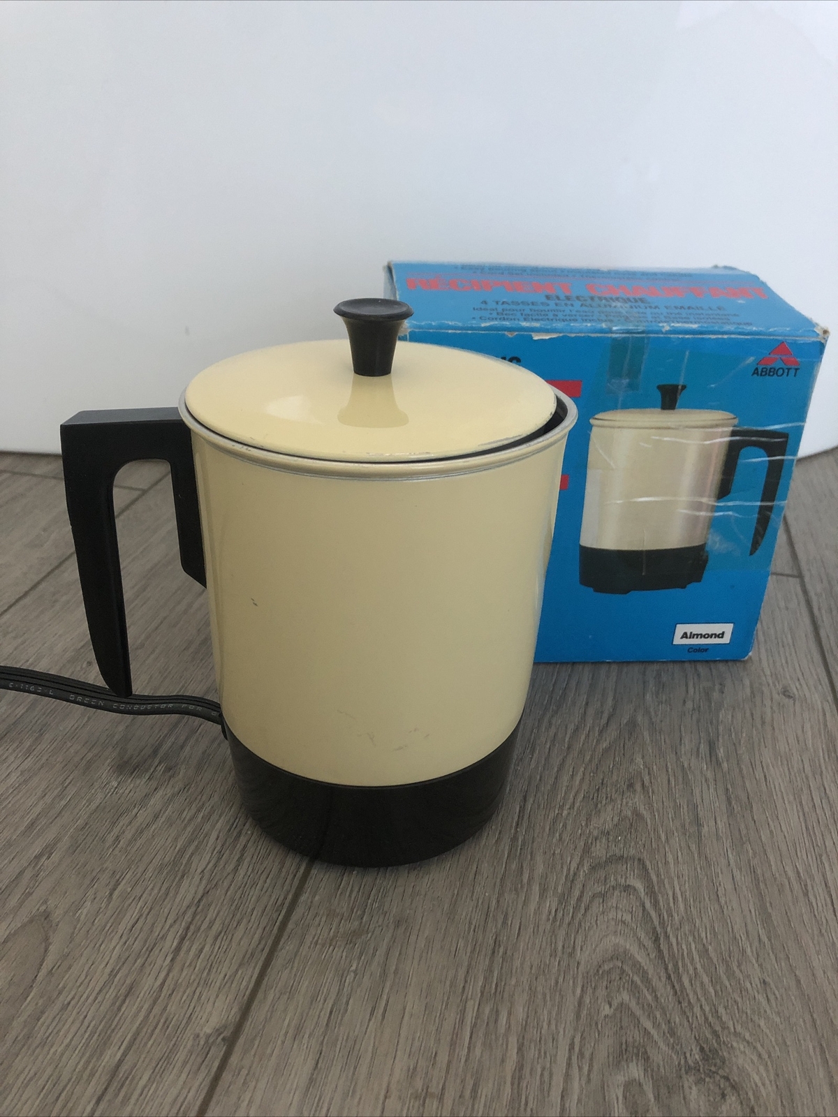 abbott camping travel electric hot pot coffee travel 4 cups Almond Travel Metal