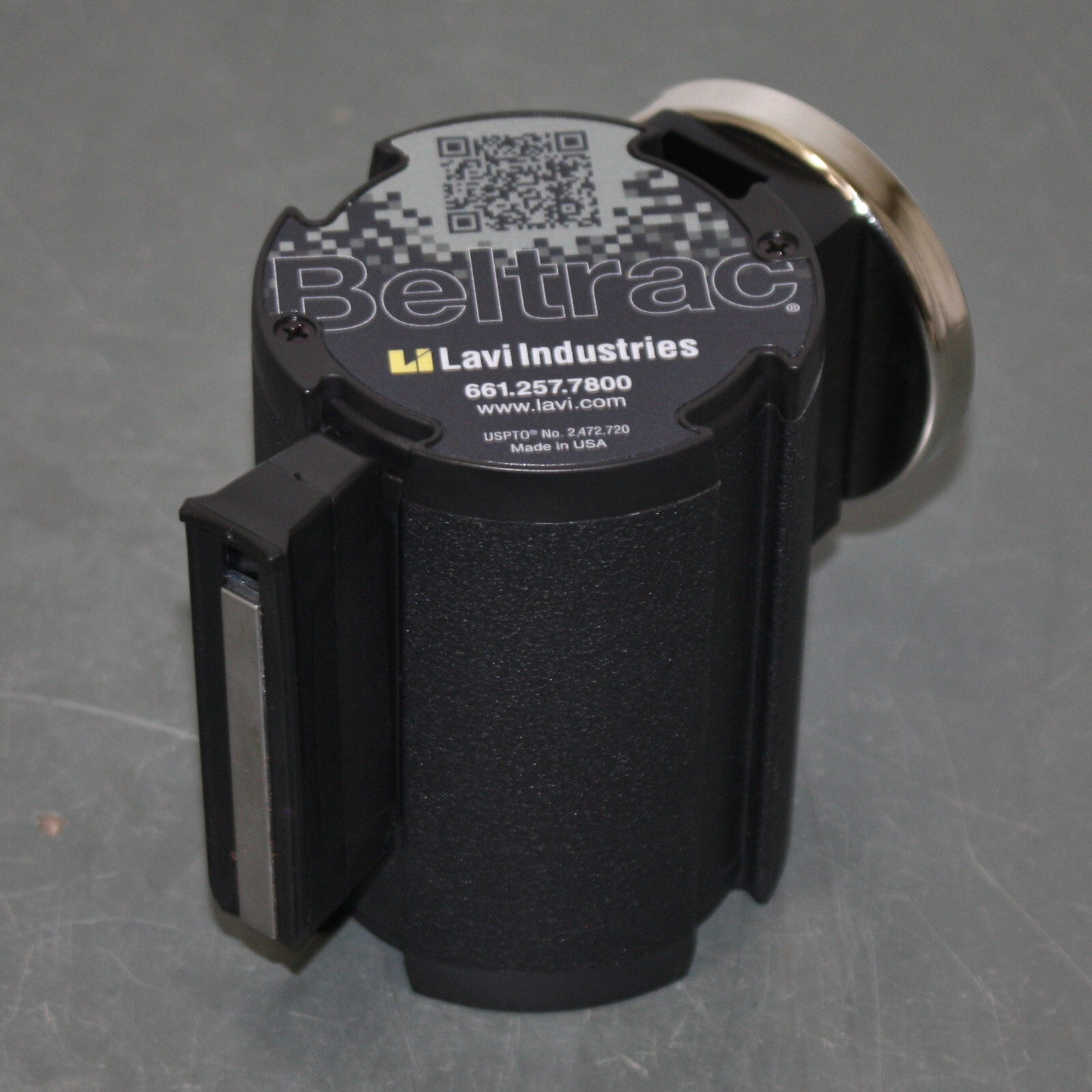(15 ft) LAVI Retractable Belt Barrier 50-41300MG/WB/SF, Magnet, Yellow Black