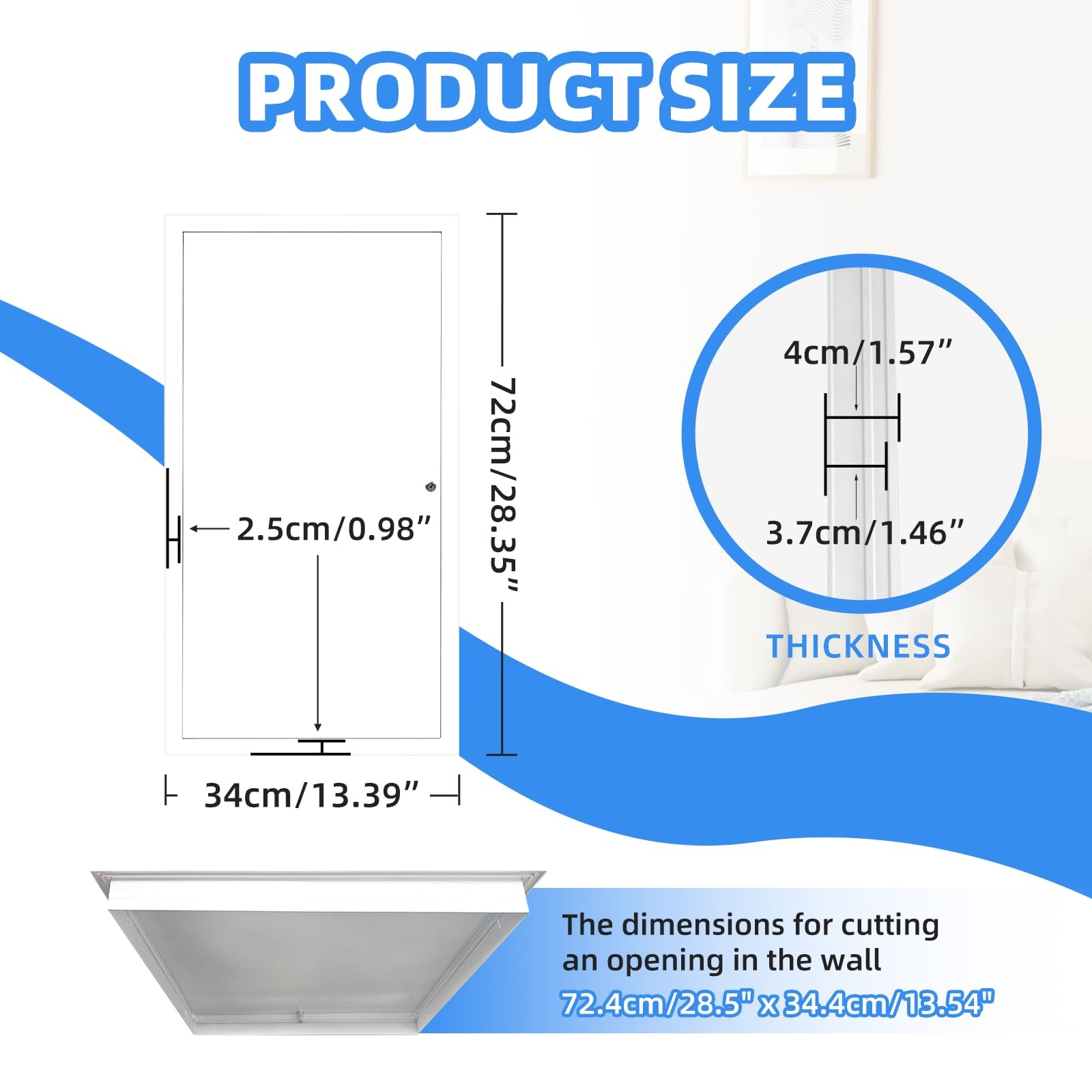 14" x 29" Metal Access Panel, 1MM Thickened Access Panel for Drywall, Aluminu.