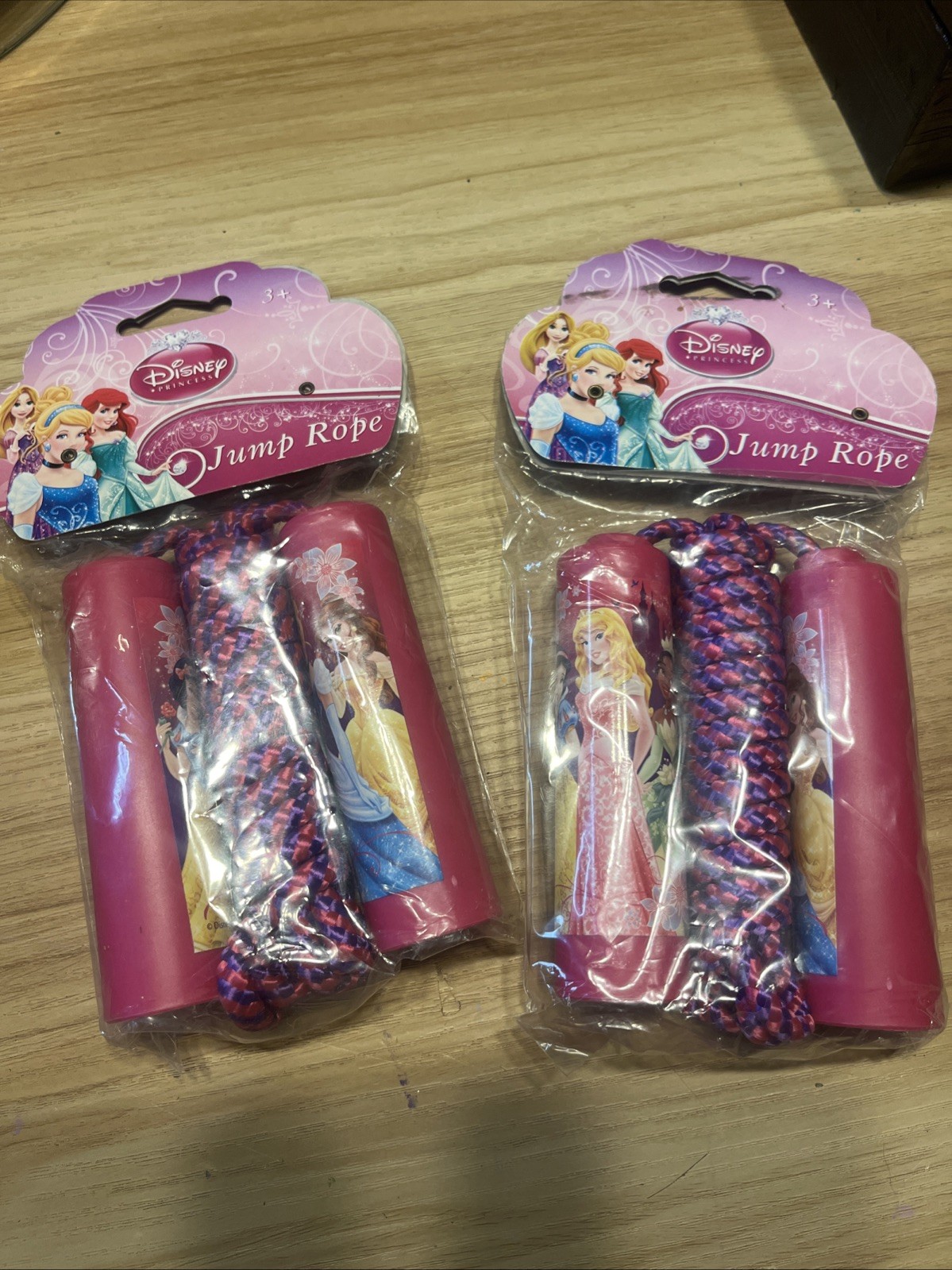 Disney Princess Jump Rope UPC:687554232165, Hard Plastic Handles, Lot Of 2, New