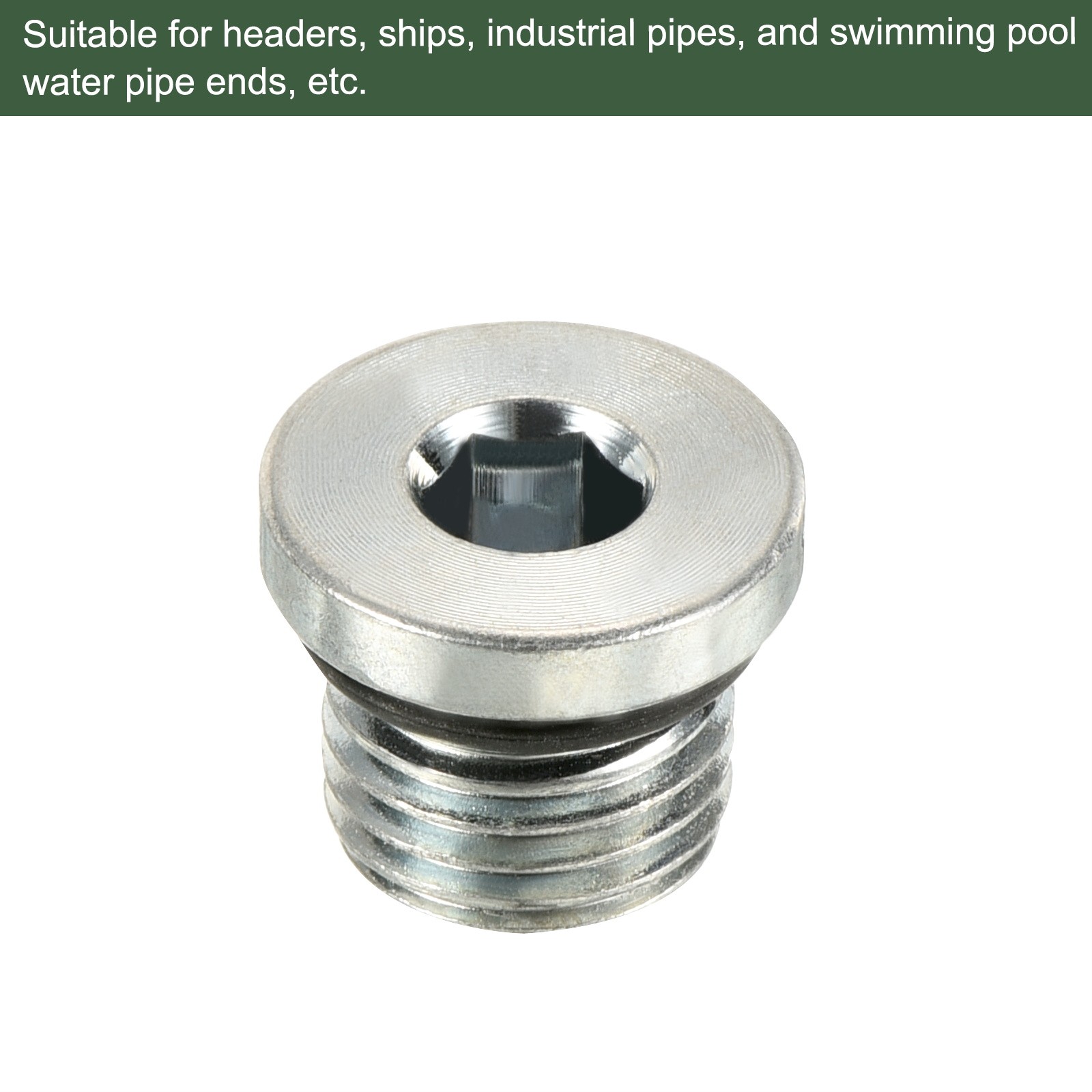 3 Pcs 7/16-20UNF Pipe Plug,for Terminate Pipe Ends (Silver)