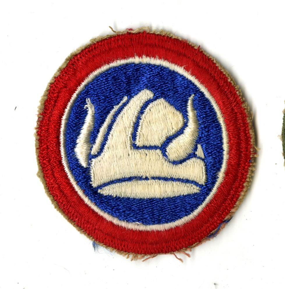 47th Infantry Division White Back Patch Cut Edge Vintage