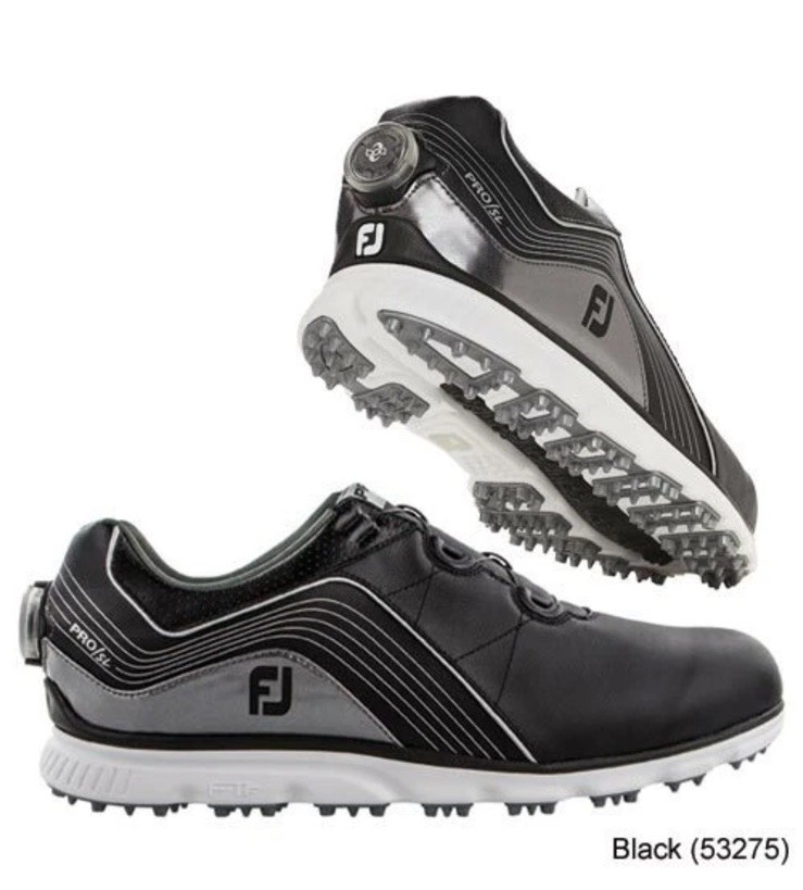 FootJoy FJ Med Pro SL Spikeless BOA Golf Shoes Sneakers 53275 Black Sz 10 M