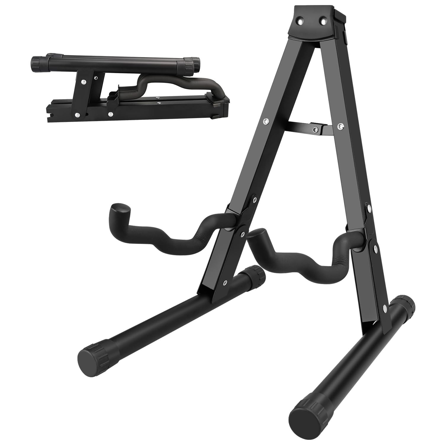 DkOvn 1/2/4 Pack Guitar Stand, A-Frame Folding Guitar Stand with Non-Slip Rub...