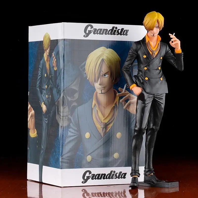 27cm One Piece Anime Figure Vinsmoke Sanji Smoking Insert Grandista without box