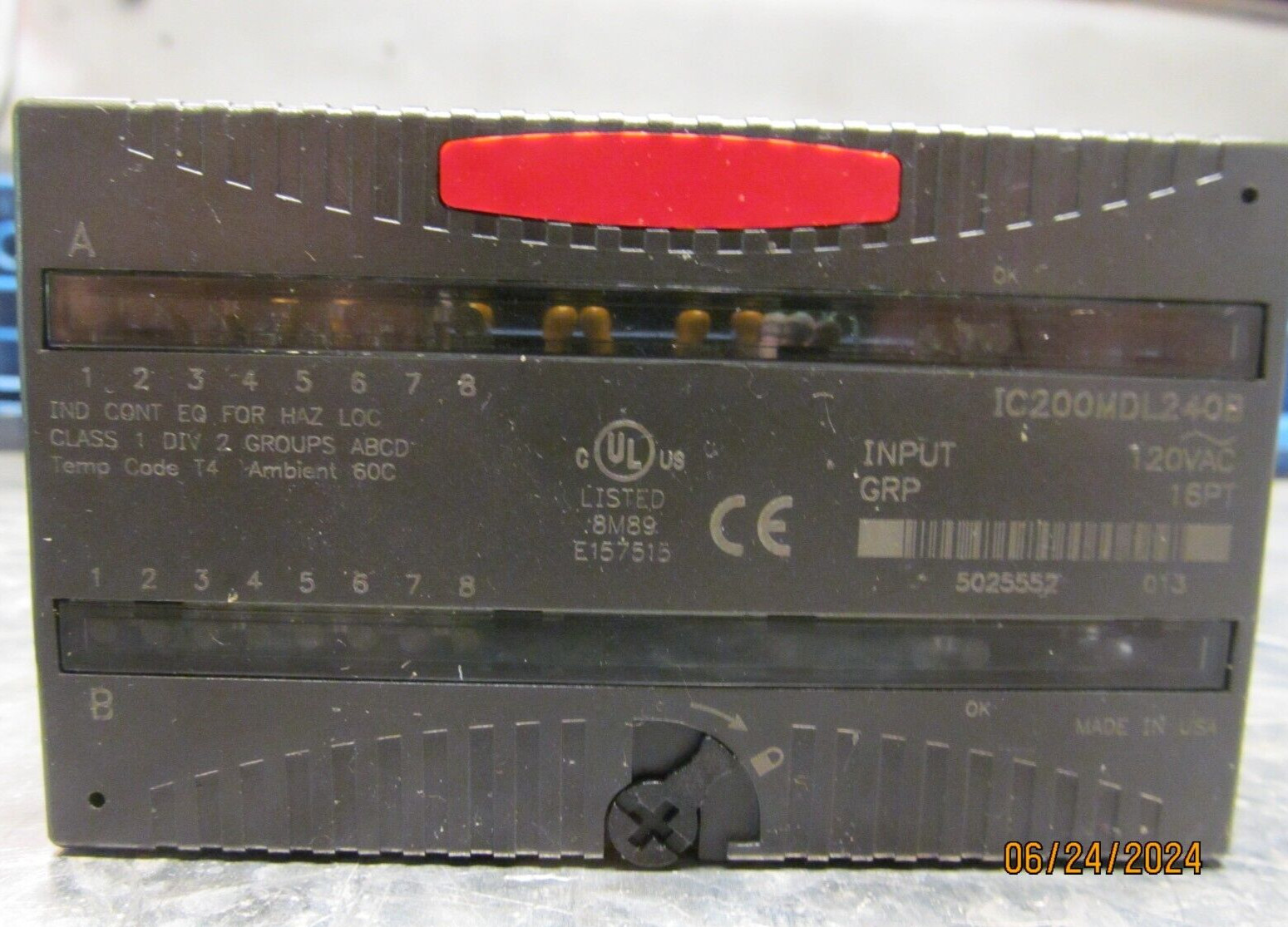 GE FANUC 16PT 120VAC OUTPUT MODULE IC200MDL240B