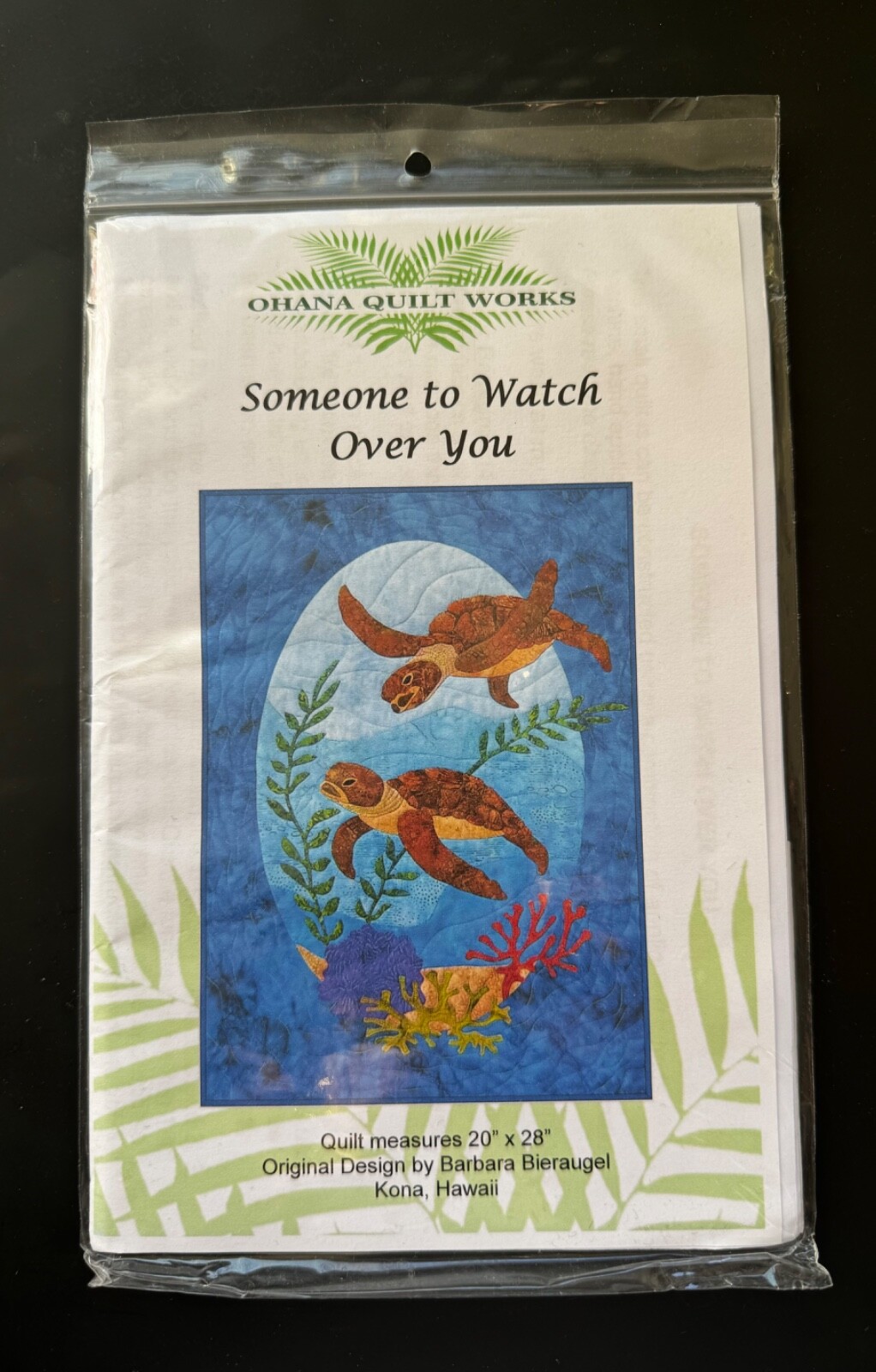 Quilt Pattern, Ohana Quilt Works,  "Someone to Watch Over You" 20" x 28 ; Unused