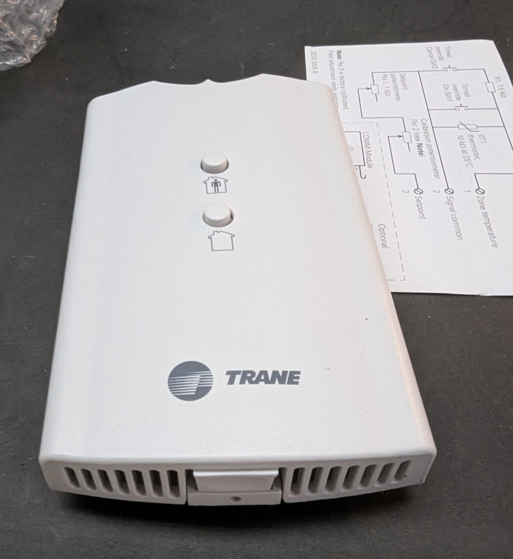 Trane SEN1447 Wired Zone Sensor 10K ohm with Dial HVAC Zone Control rev A