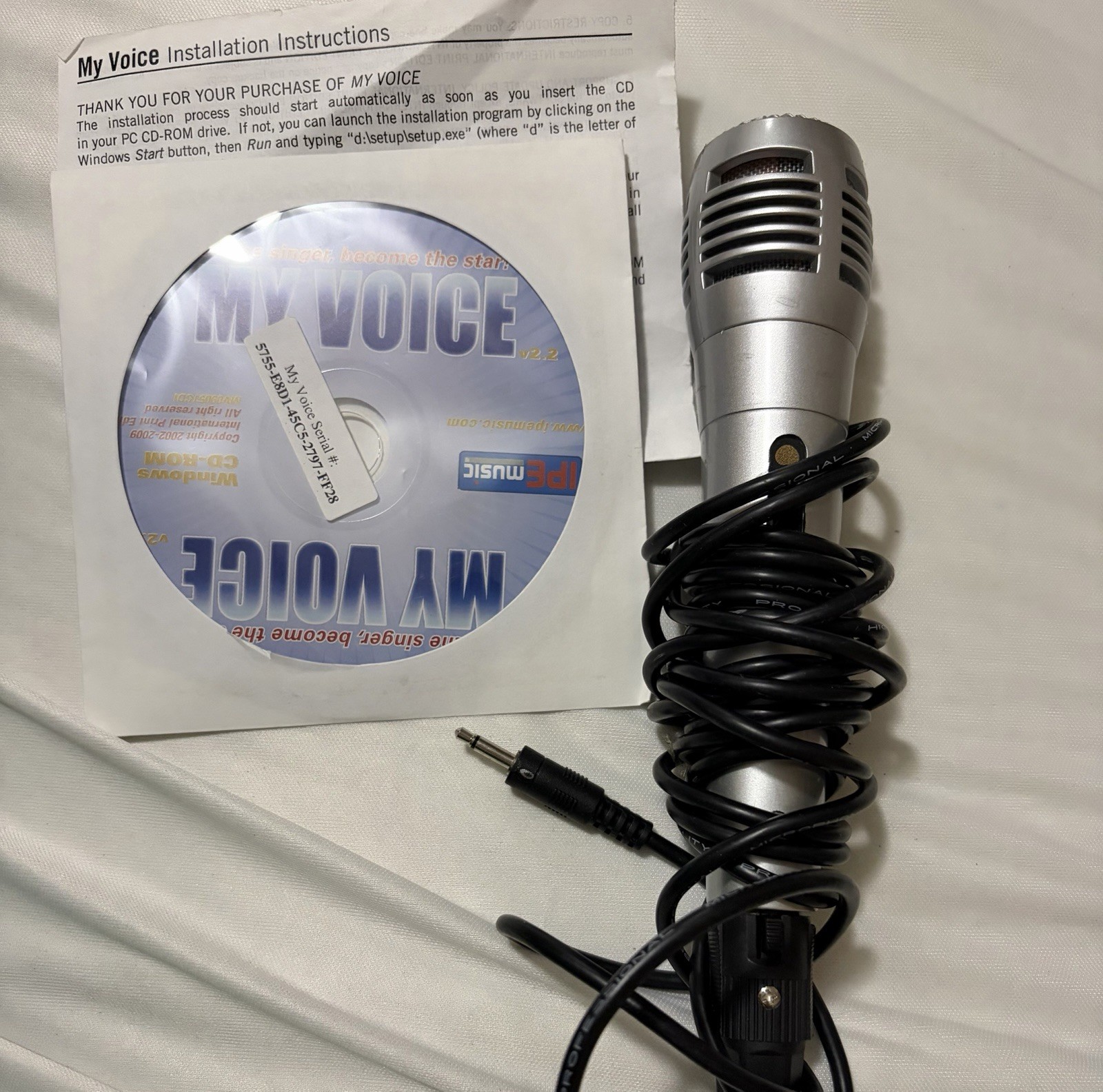 MY VOICE - Audio CD Vocal Removal Software - Windows CD-ROM + Microphone - IPE