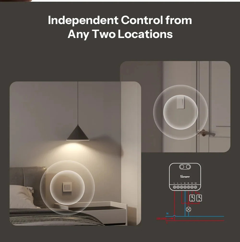 Sonoff MINI-ZBDIM Extreme Zigbee Smart Dimmer Switch Module Relay Wide Lighting