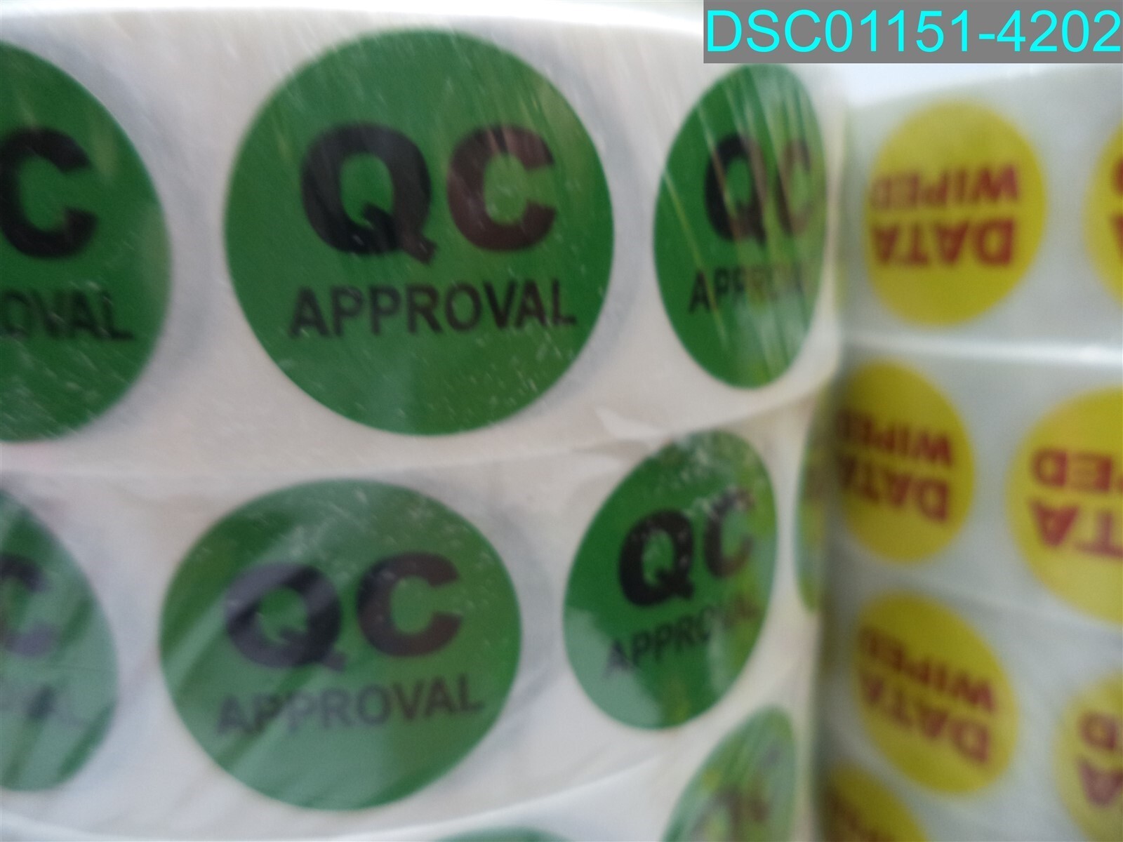 QTY=70,000:QC Approval, Ready, Data wiped Quality Control Stickers for Warehouse
