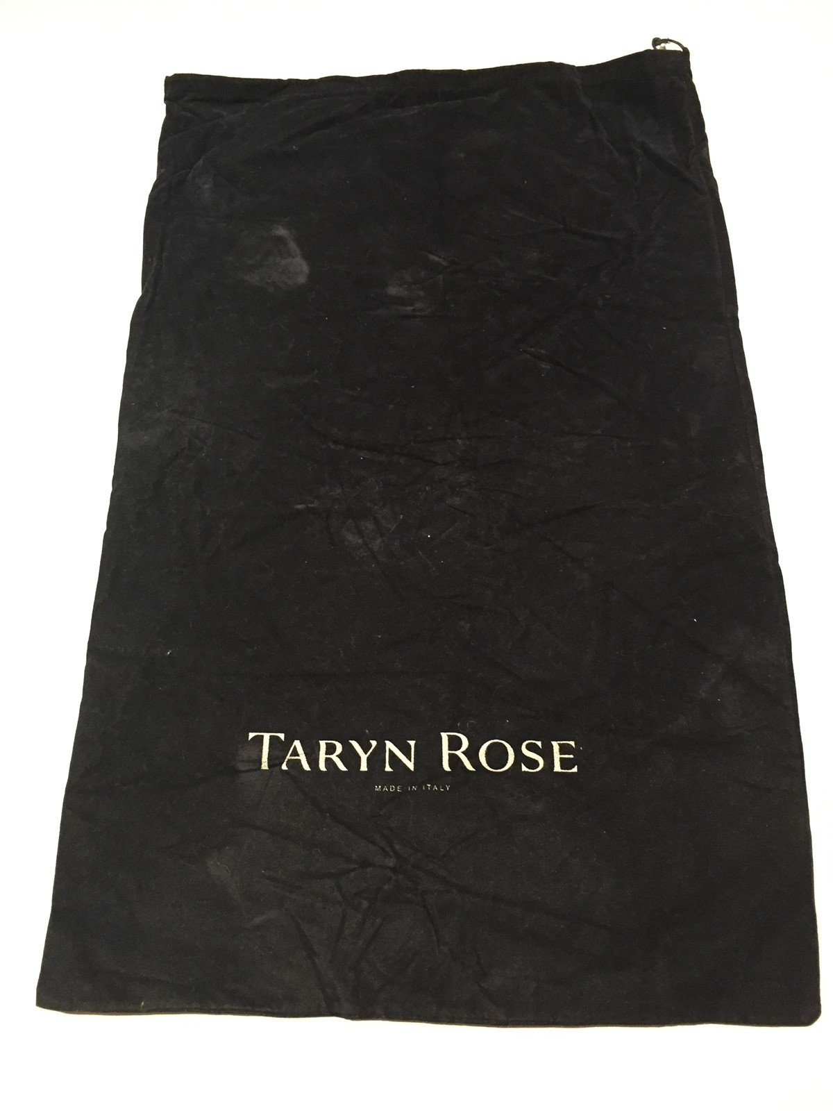 TARYN ROSE Large Blue Velvet Drawstring Logo Dust Bag - 14 1/2" x 26"