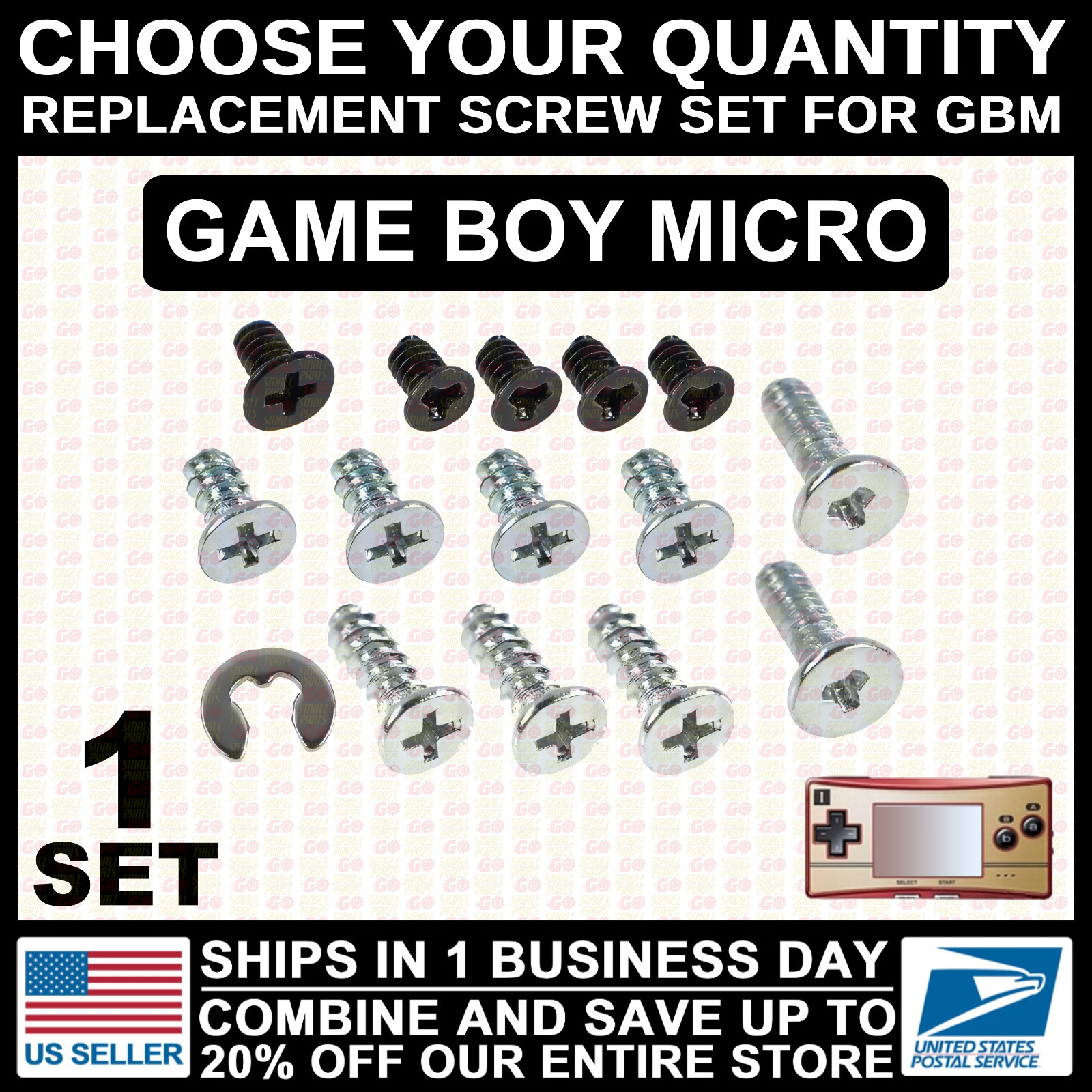 Screw Set For Nintendo Game Boy Micro/GBM Housing Game Console Shell Replacement