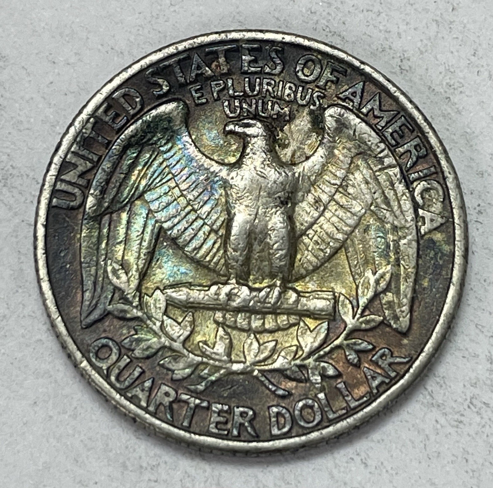 Unique Rainbow Color Damage 1978-P Washington Quarter