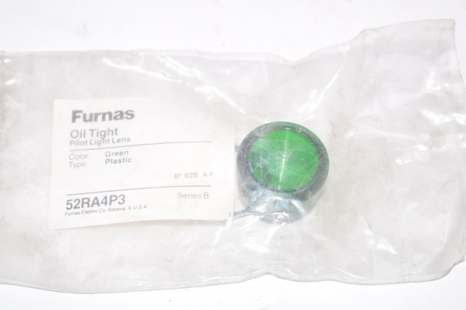 NEW Furnas 52RA4P3 Oil Tight Pilot Light Lens - Green