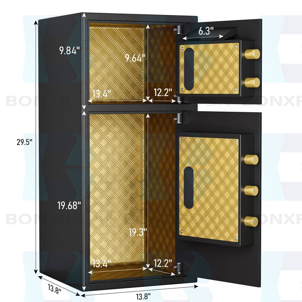 Large Double-door Coin-operated Safe,Digital Security Safe with Fireproof