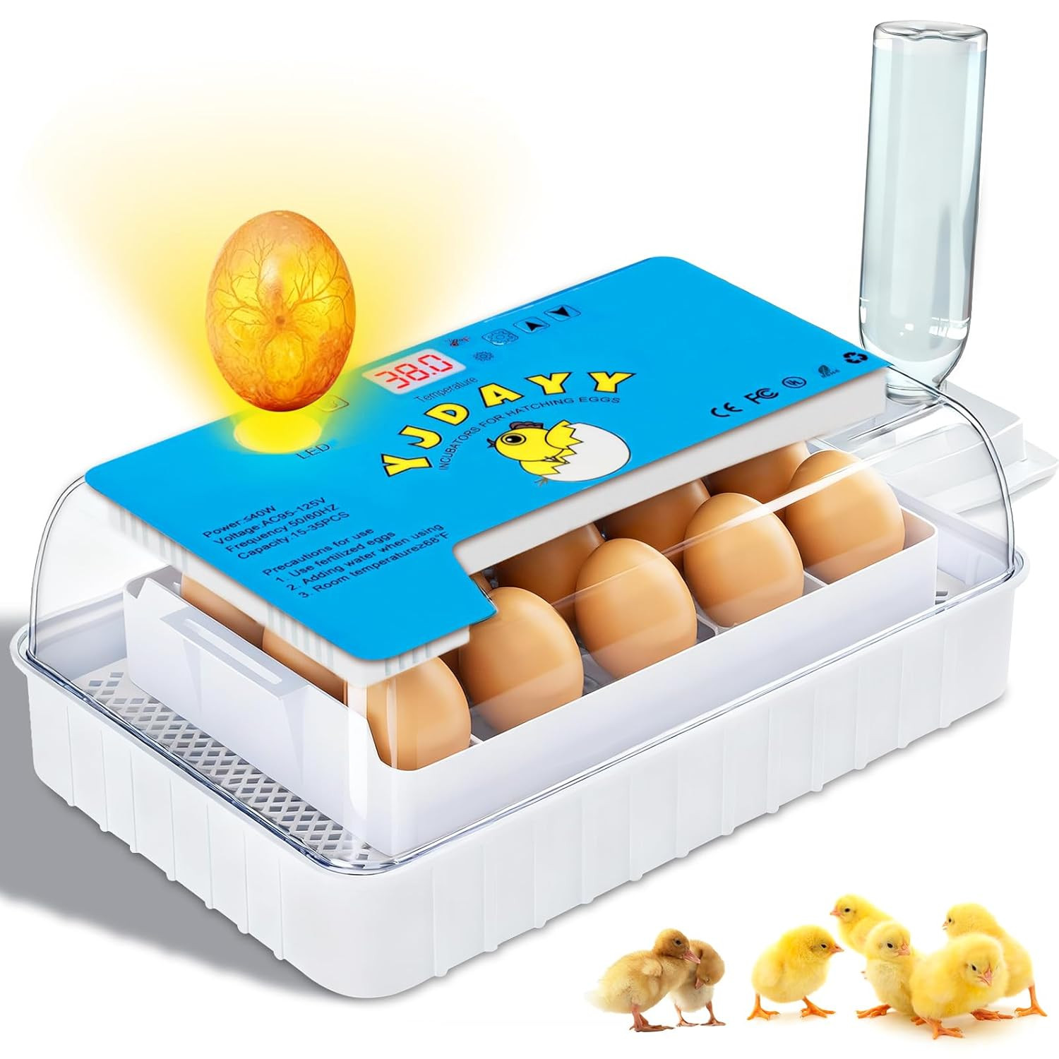 Incubators for Hatching Eggs 15-35 Eggs Incubator with Automatic Egg Turning and