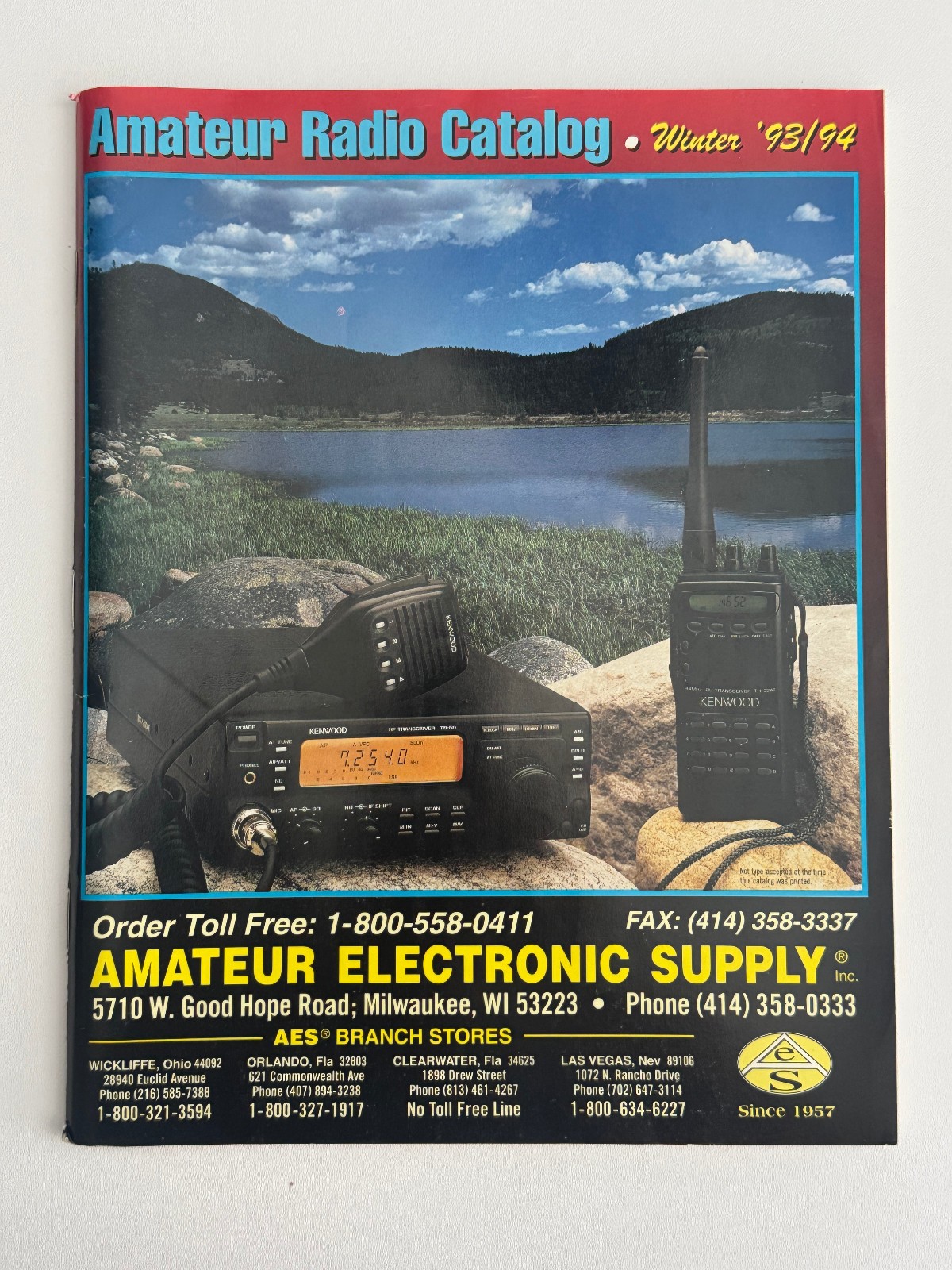 AES Amateur Radio Catalog Winter 1993/94 – Kenwood & Icom Gear – Vintage