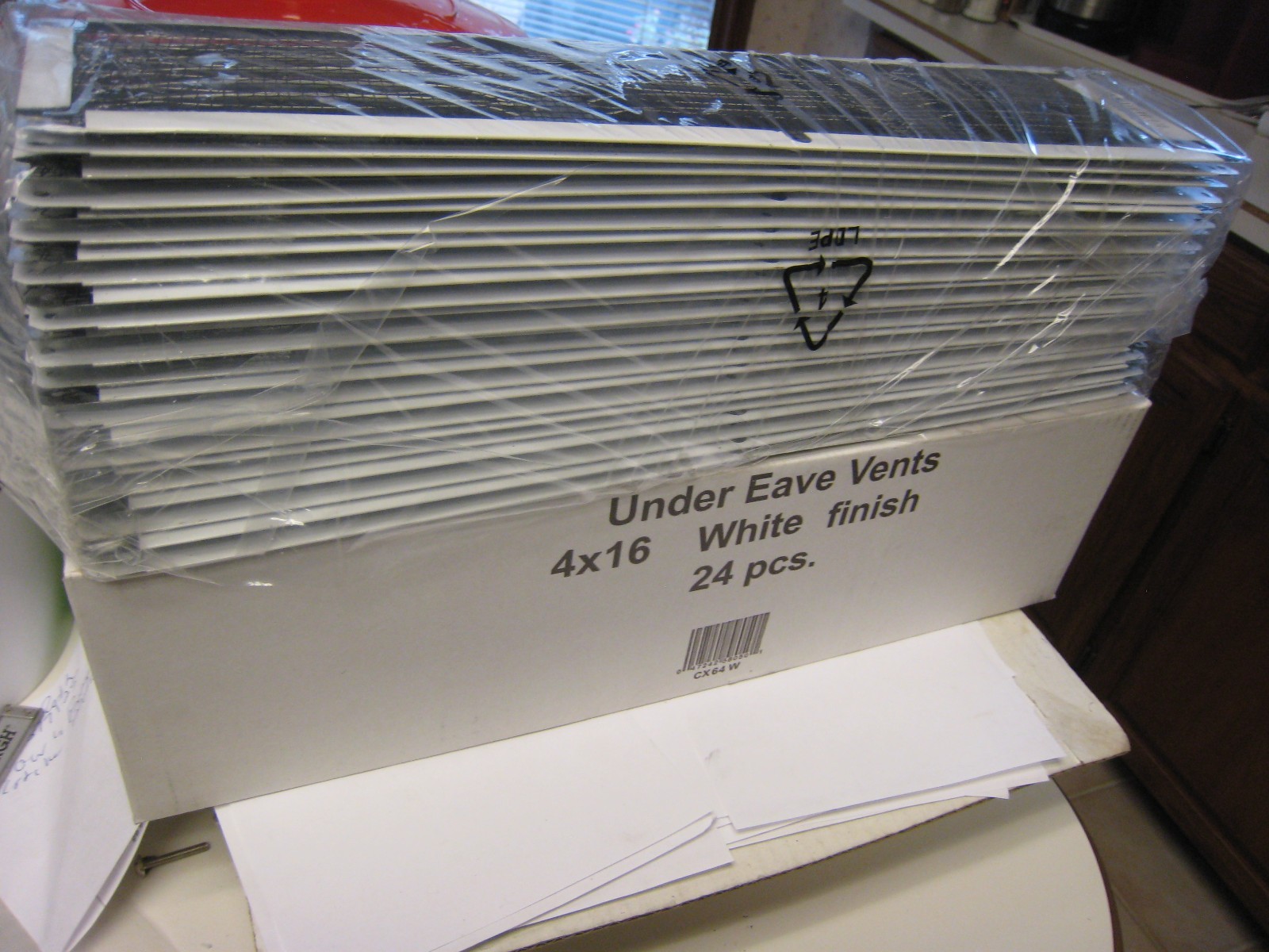 Air Vents 4 in. H X 16 in. L White Aluminum Undereave Vent (Pack of 24) CX64W