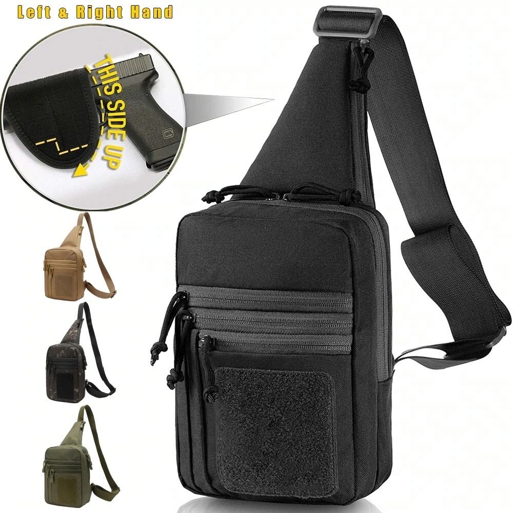Tactical Gun Bag Concealed Carry Crossbody Shoulder Chest Pack Bag for Handguns