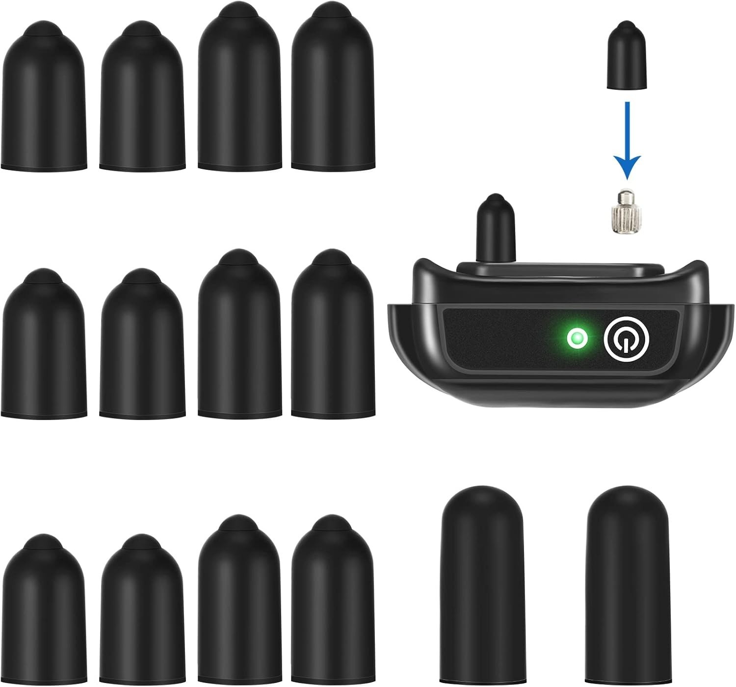 24 Pieces Shock Collar Dog Rubber Tips Training Collar Replacement Parts Silico