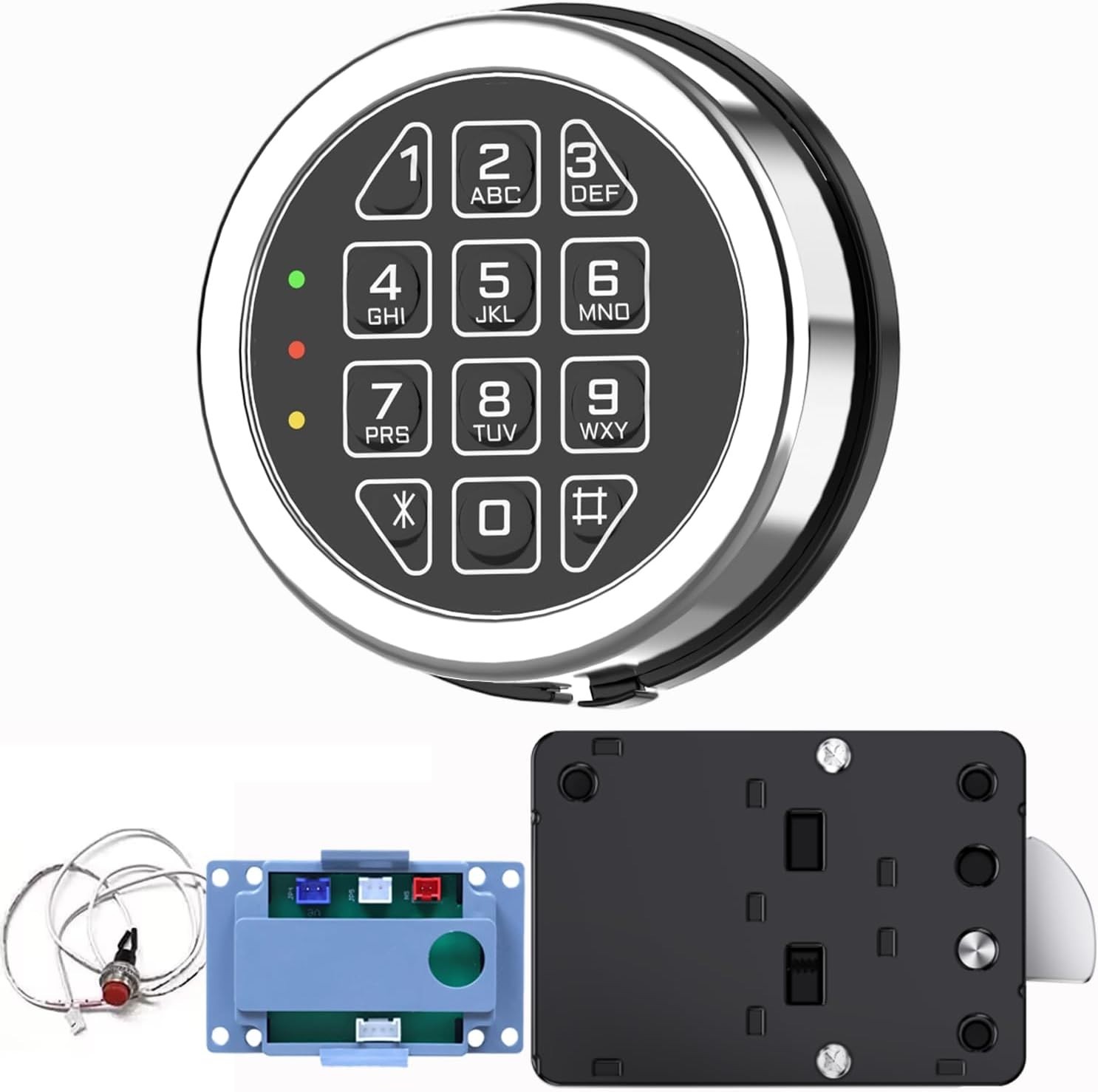 Stack on 14Gun Safe Lock Replacement with SwingBolt Lock Fireproof Chrome Keypad