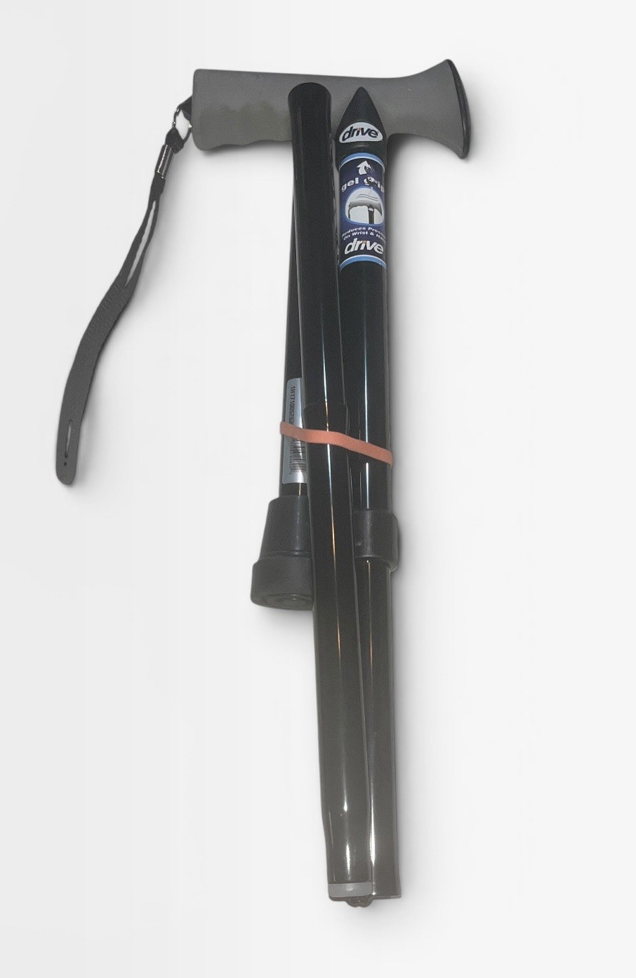 Drive Medical Adjustable folding Cane with Gel Hand Grip Never Used.