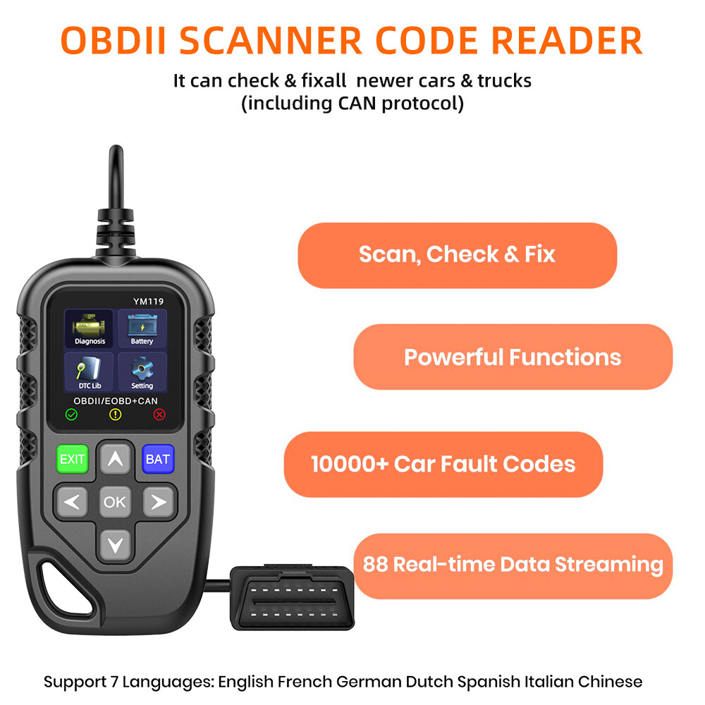 Automotive OBD2 Scanner OBD Code Reader Car Diagnostic Tool Check Engine Fault