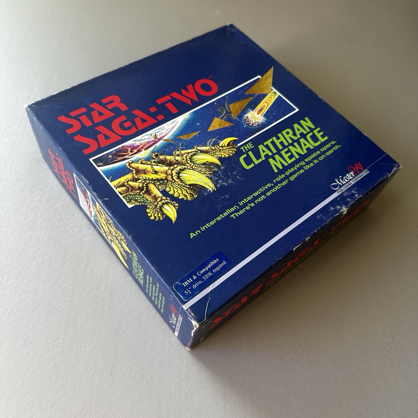Star Saga 2 Two The Clathran Menace IBM/DOS 1989 5.25" Nearly Complete - Tokens