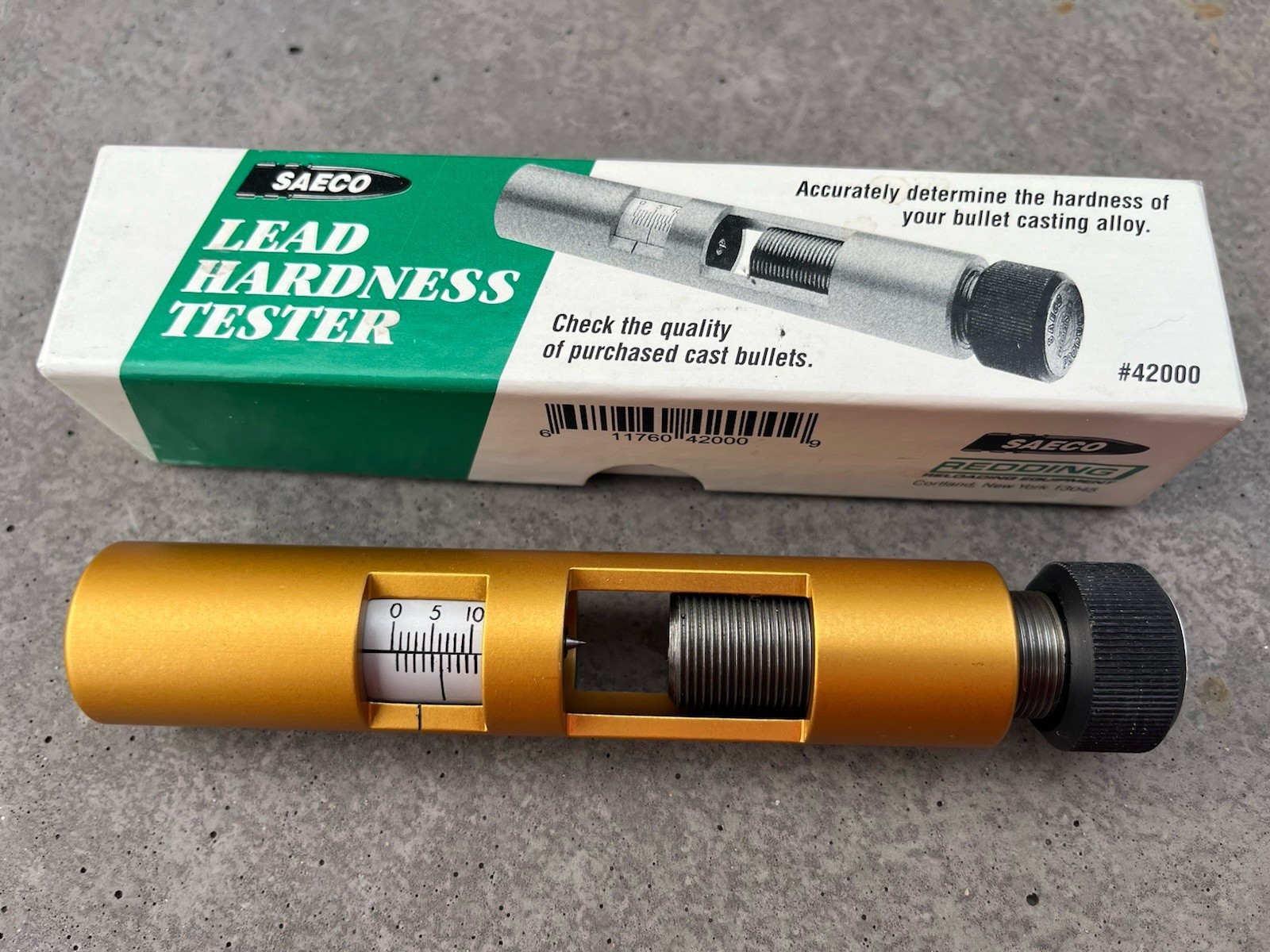 Saeco Lead Hardness Tester #42000 Redding Reloading Equipment w/box