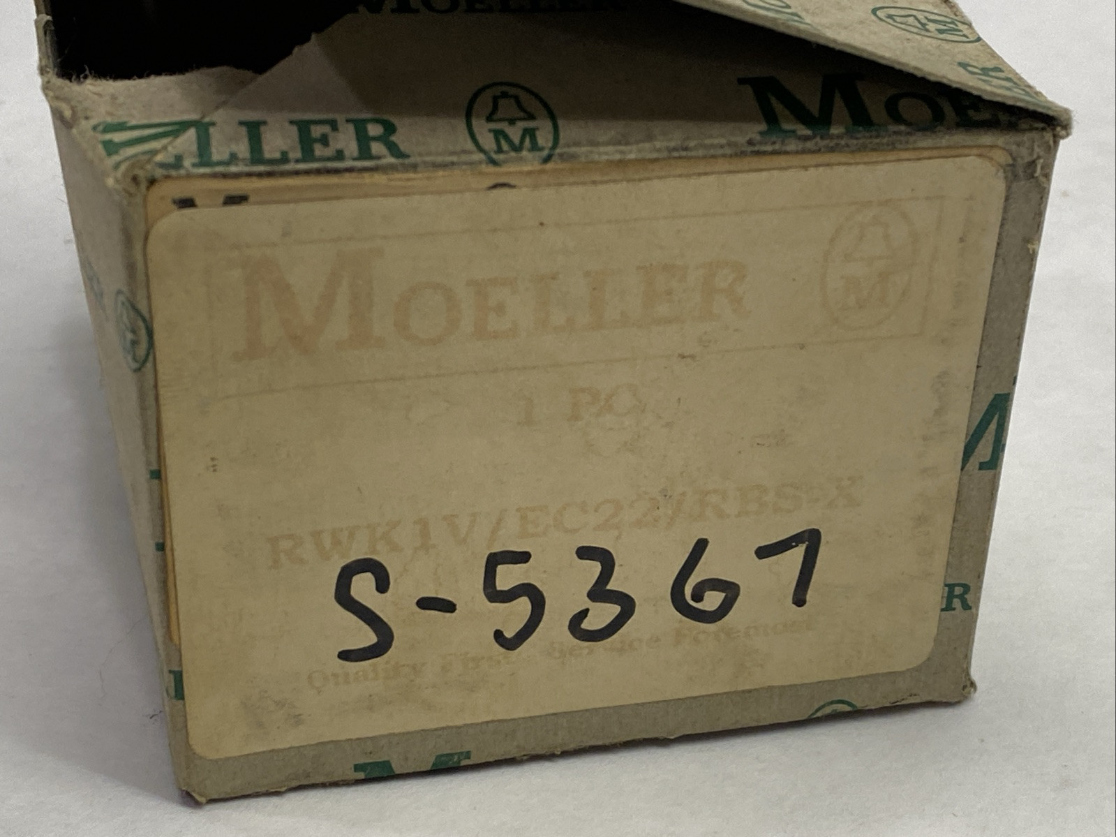 Moeller S-5367 2-Position Selector Switch Assembly Left / Right Black