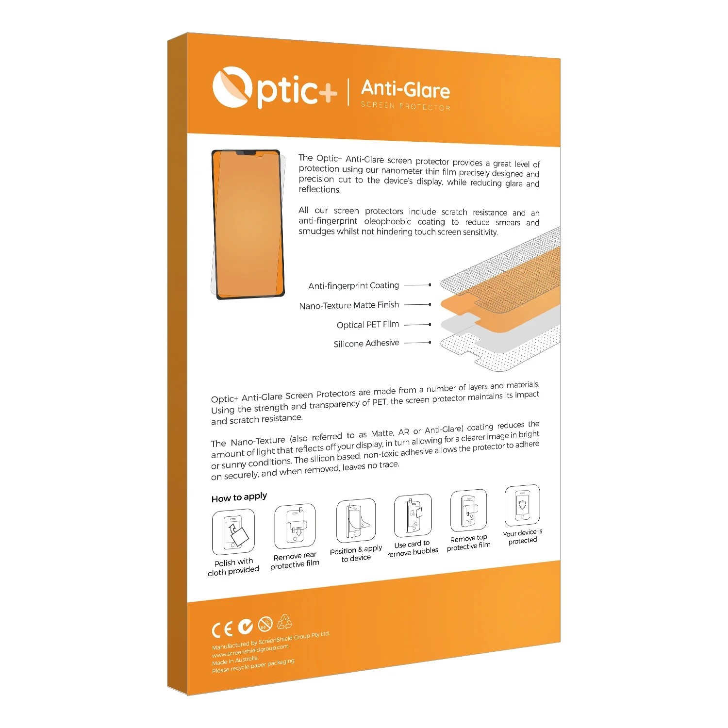 Optic+ Anti-Glare Screen Protector for MG HS 2025