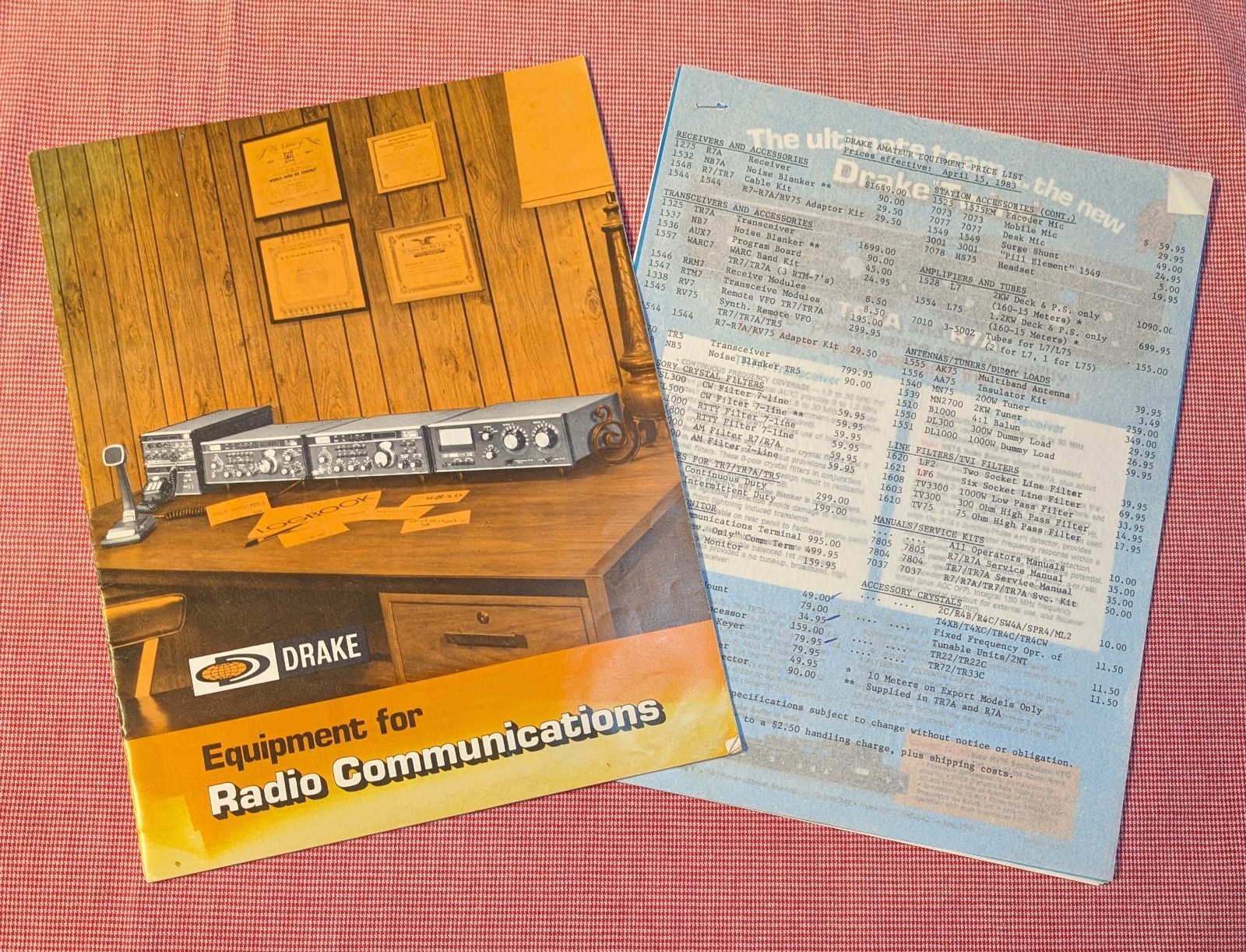 Vintage Lot of DRAKE Radio Communications brochures circa 1983