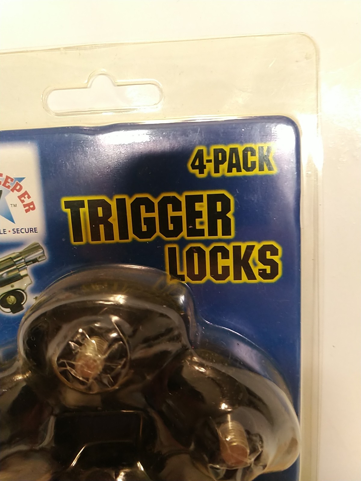 Peace Keeper 4 Pack Trigger Lock Keyed Alike with 2 Keys for Gun Lock Black