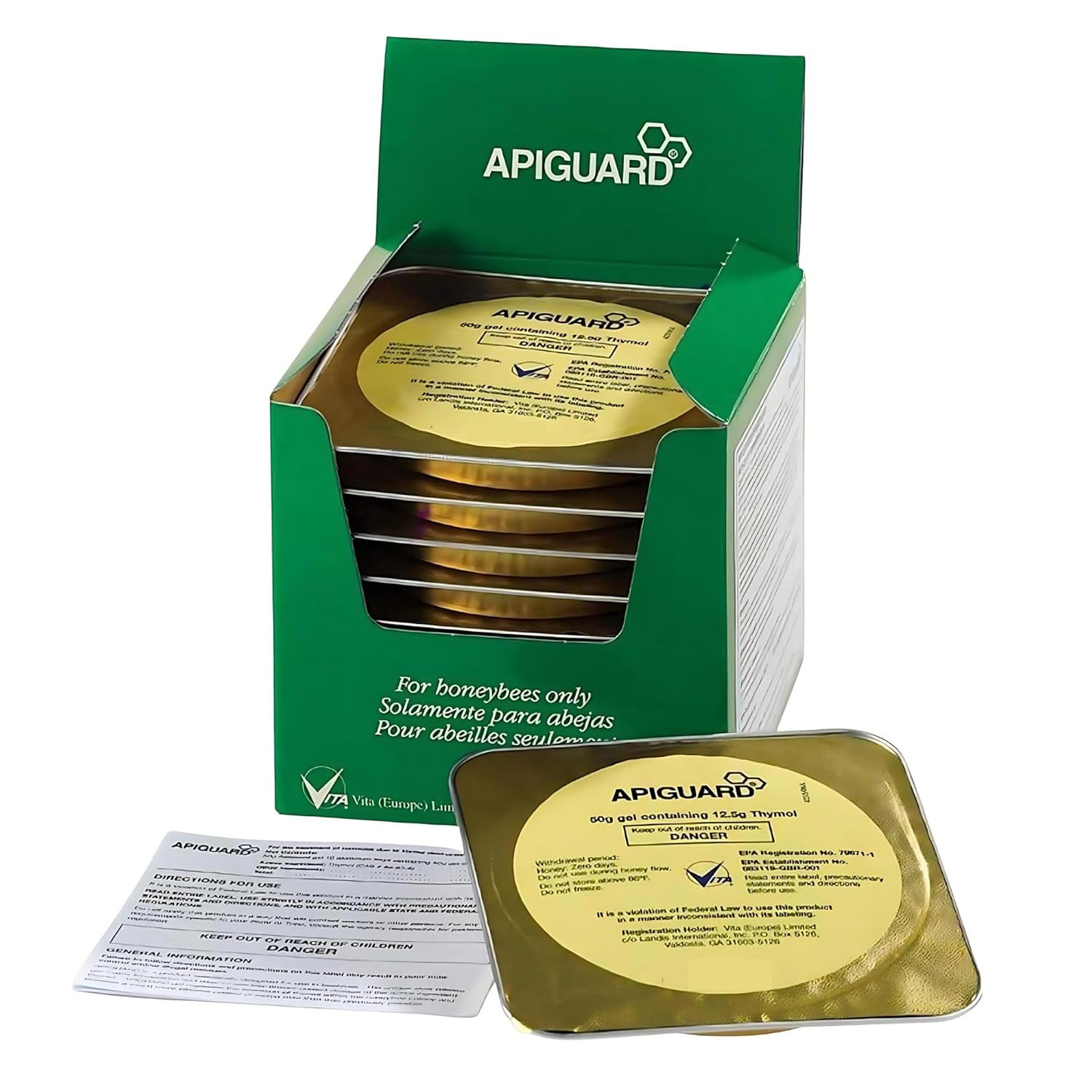Apiguard ONE Box of Ten 50G Trays - Treatment for Bees