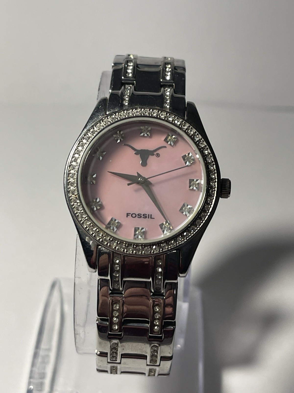 Texas Longhorns NCAA Stainless-Steel MOP Women's Watch by Fossil NEW