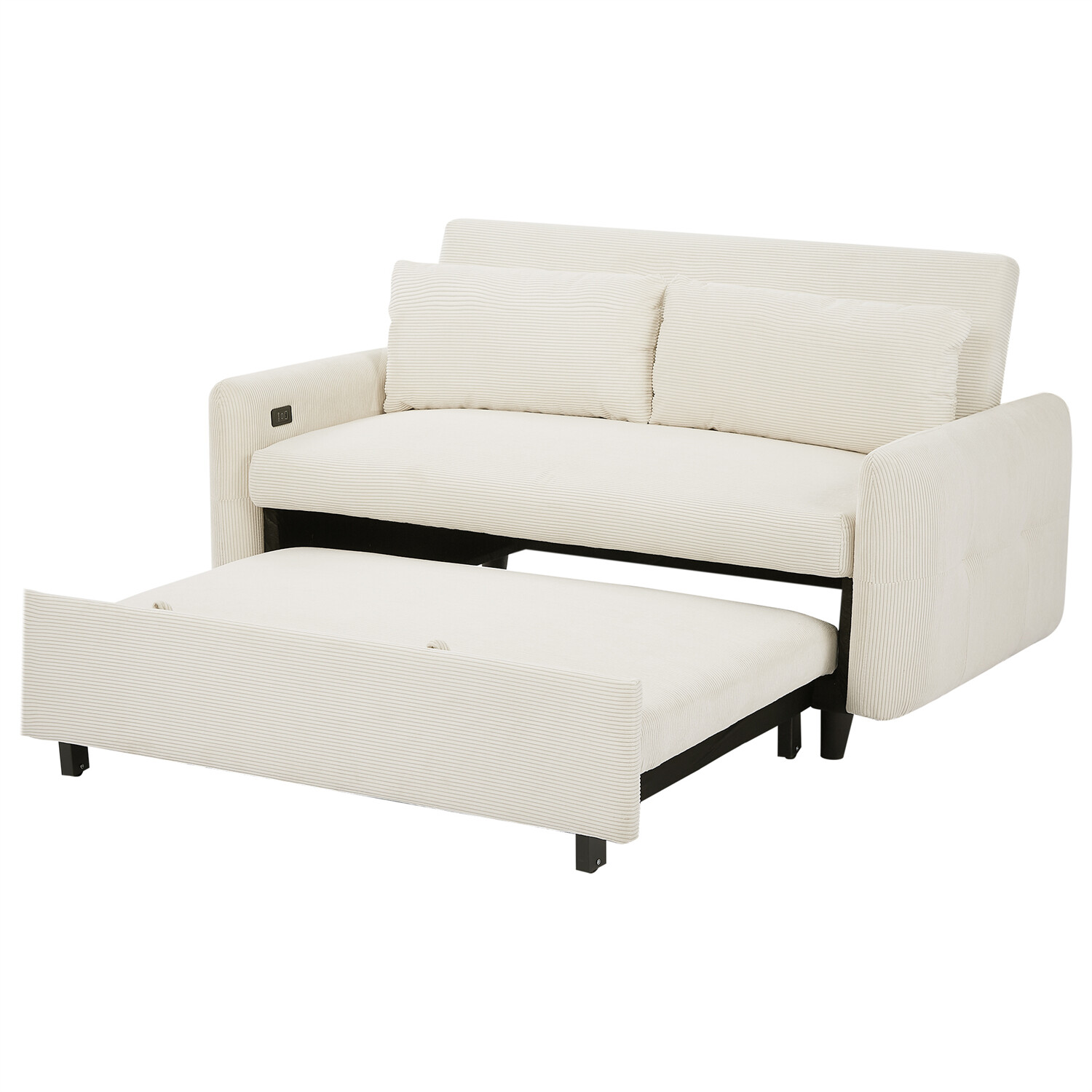 Convertible Sleeper Sofa Bed Loveseat Sofa with Pull Out Bed & USB Ports