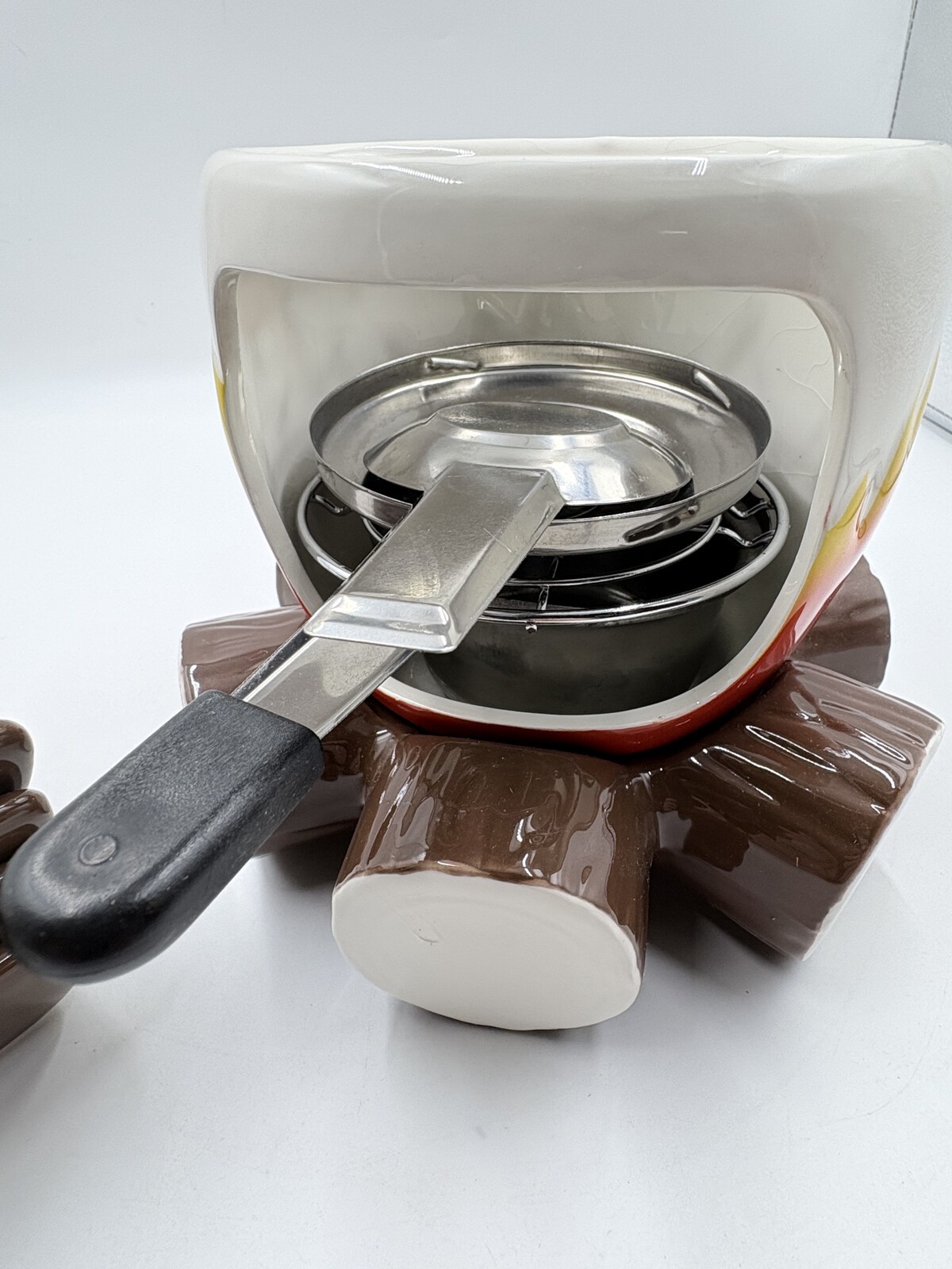 Hershey's 10409H Ceramic S'mores Maker Set 4 Trays Missing Forks