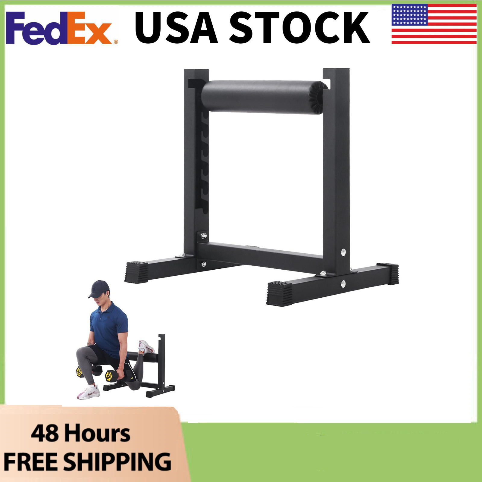 ⭐NEW, Bulgarian Split Squat Stand,Single Leg Squat Roller,Adjustabl Single Squat