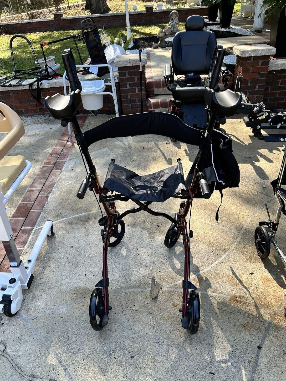 Mobility Equipment Lot: Wheelchair, Rollator, Transfer Chair, Commode, Adjustab…