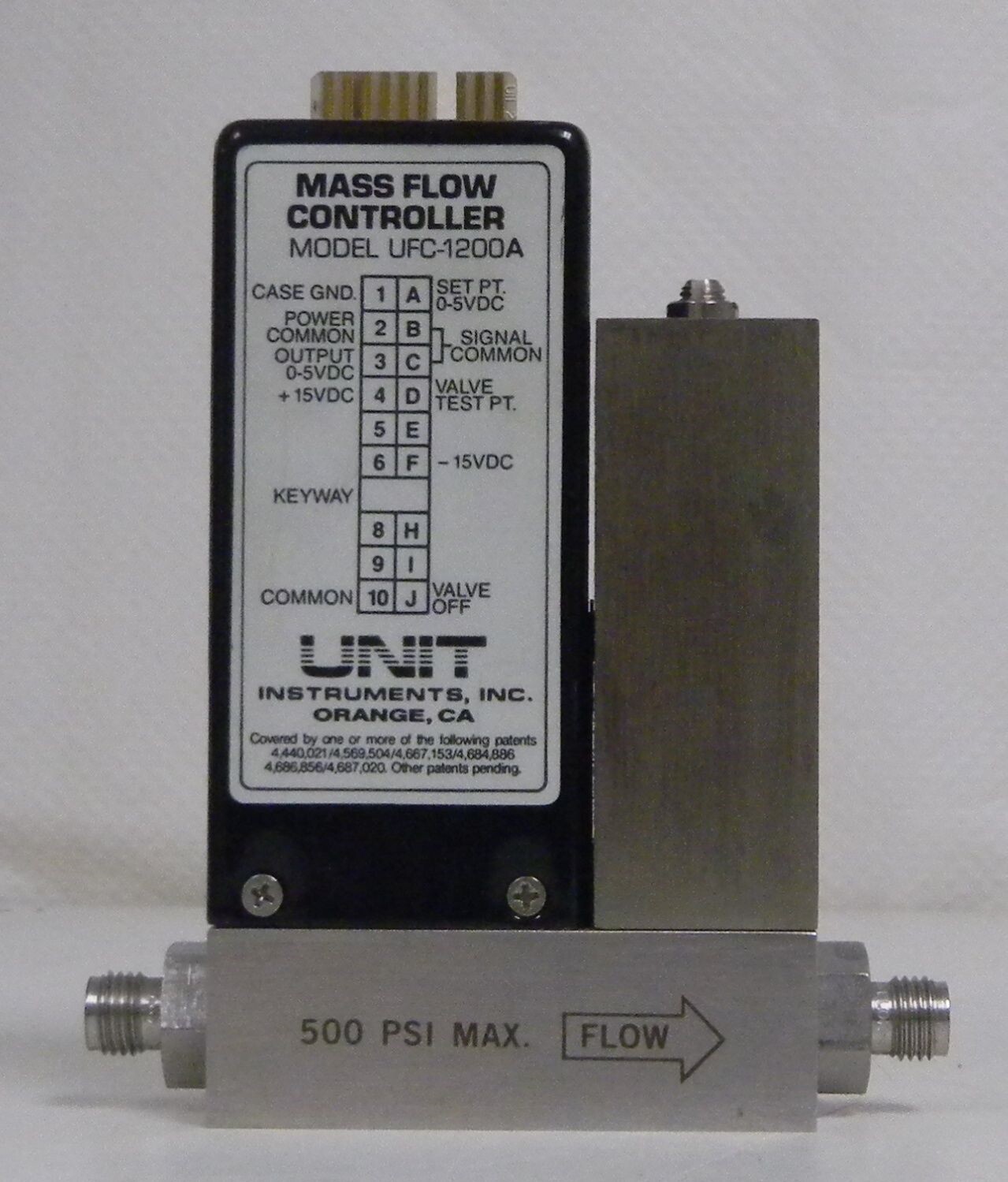 Unit UFC-1200A Mass Flow Controller, Gas- O2, Range- 10 SLM, Used