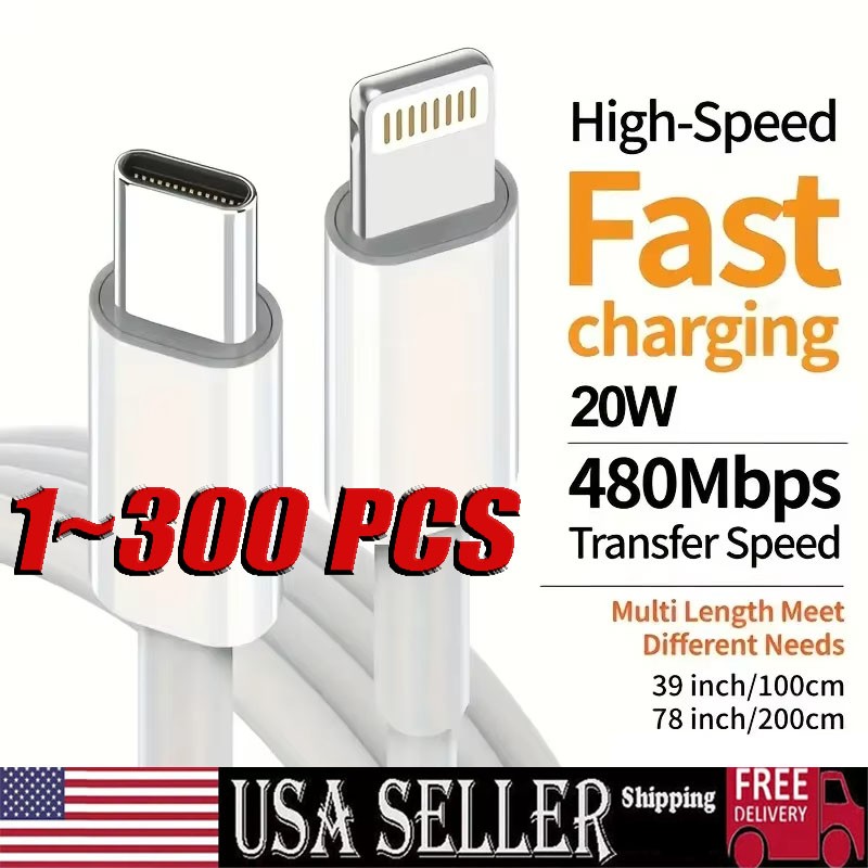 Fast Charger Cable Type USB C PD  Cord to For iPhone 14 13 12 11 Pro Max XR lot