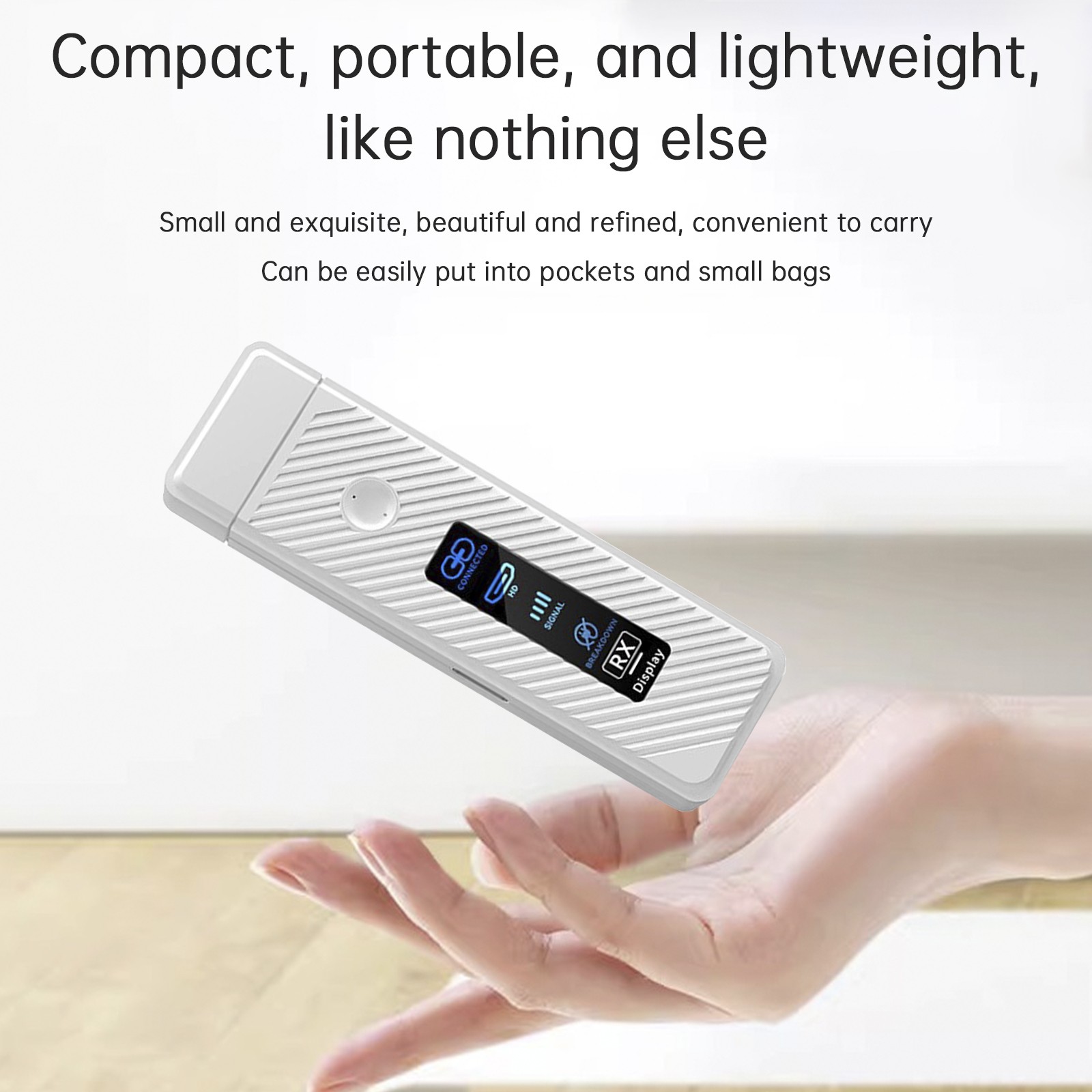 HDMI Wireless Screen Projector 50M Video Transmitter Receiver Same Screen white