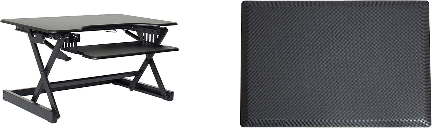 46" Large Height Adjustable Standing Desk Converter Quick Sit Stand Up Triple