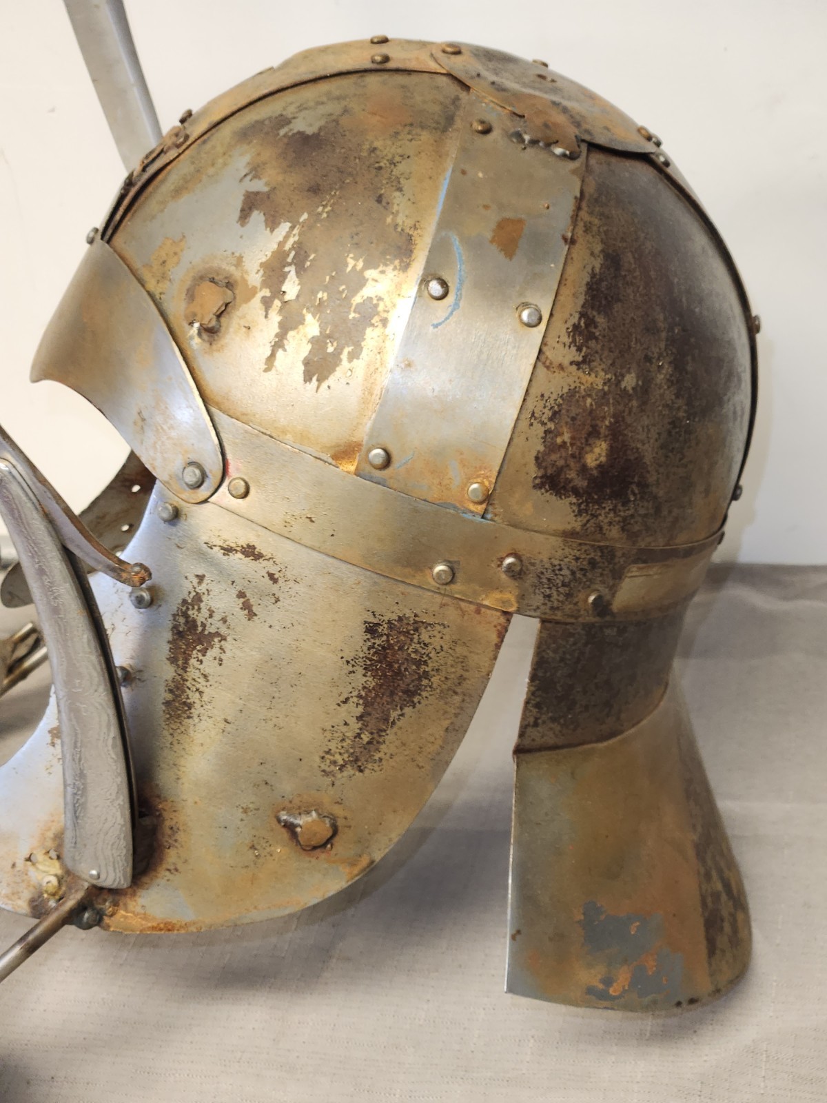 Mock Viking Crusader Helmet Modified Warrior Armor Medieval Mad Max